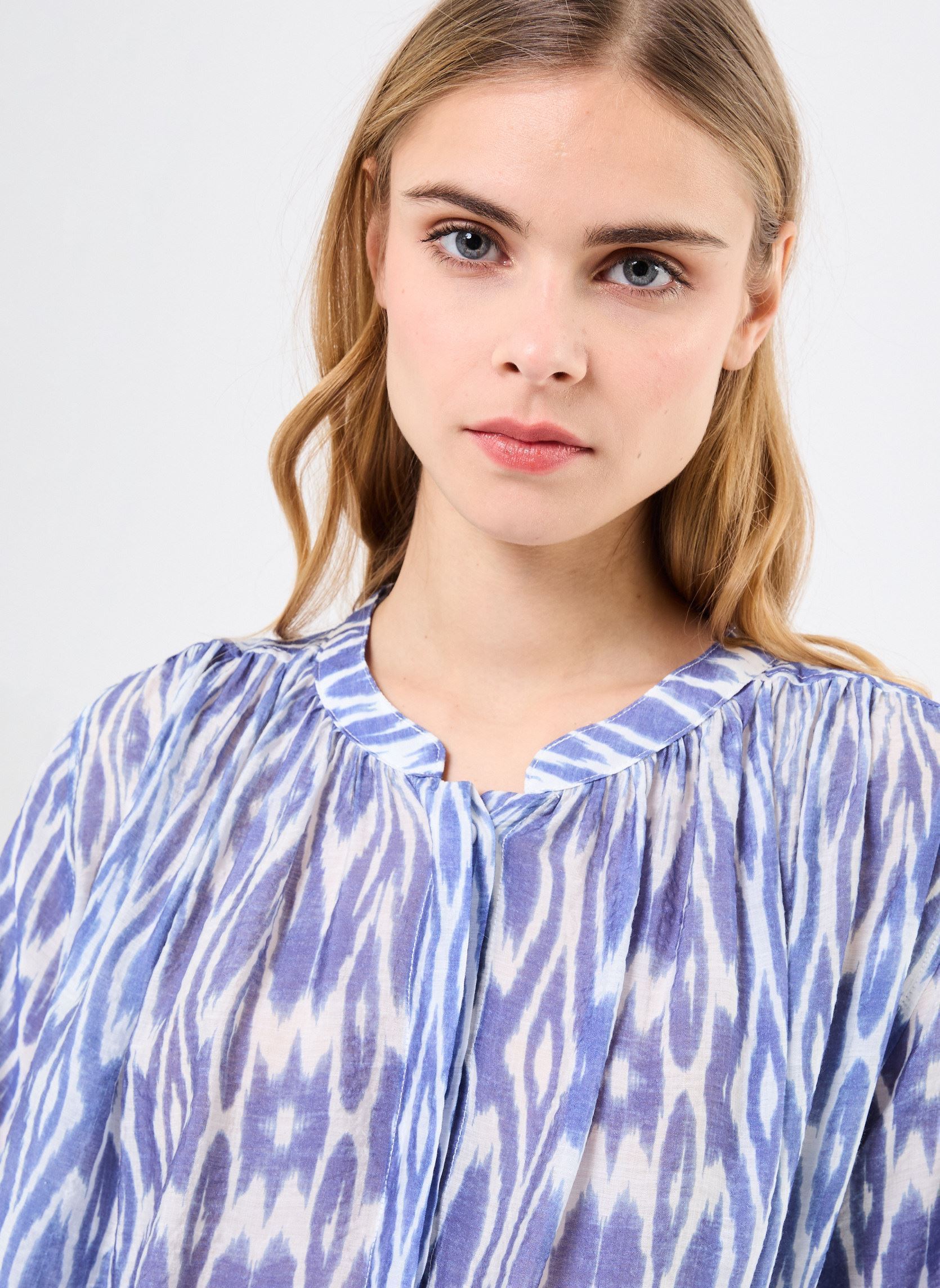 Camisas de manga larga Hind 76502 mujer azul ARTLOVE Camisas de manga larga Hind 76502 mujer azul DENIM-BLUE