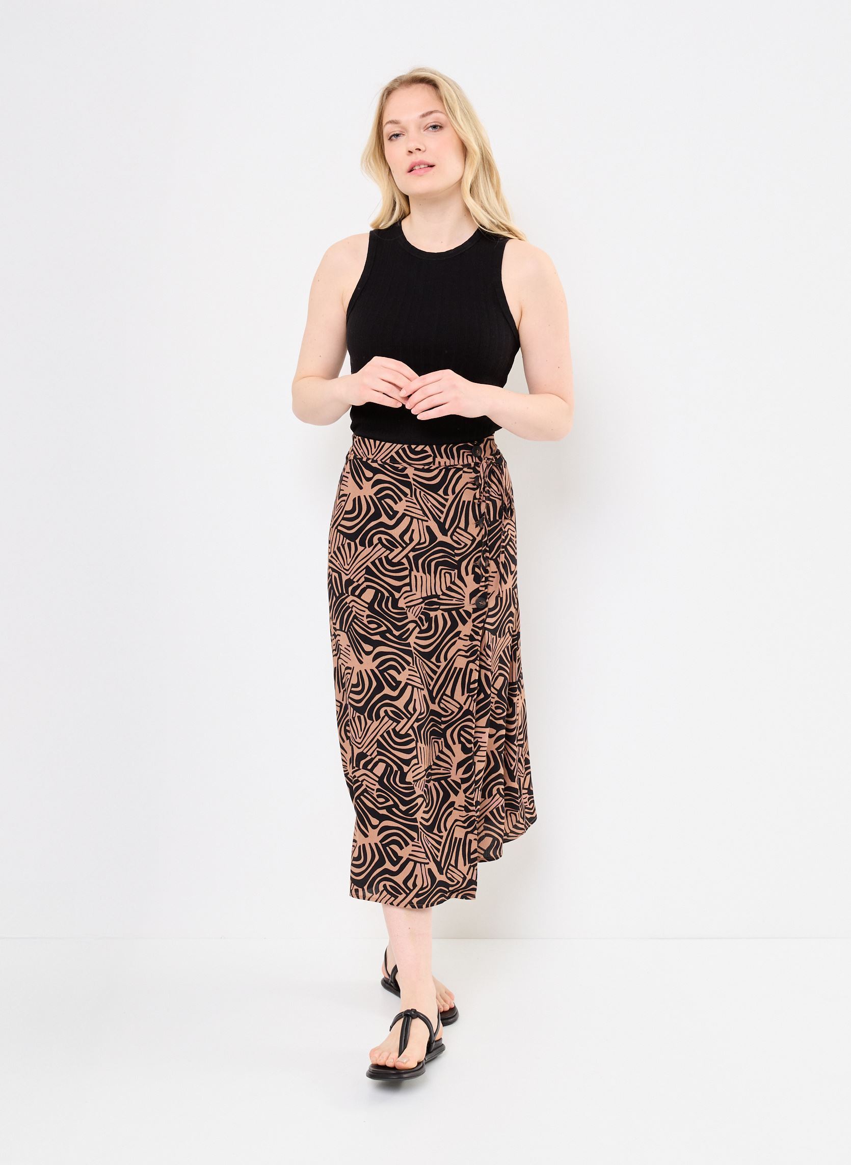 Jupes mi-longues Hadile 76917 femme marron ARTLOVE Jupes mi-longues Hadile 76917 femme marron Brown