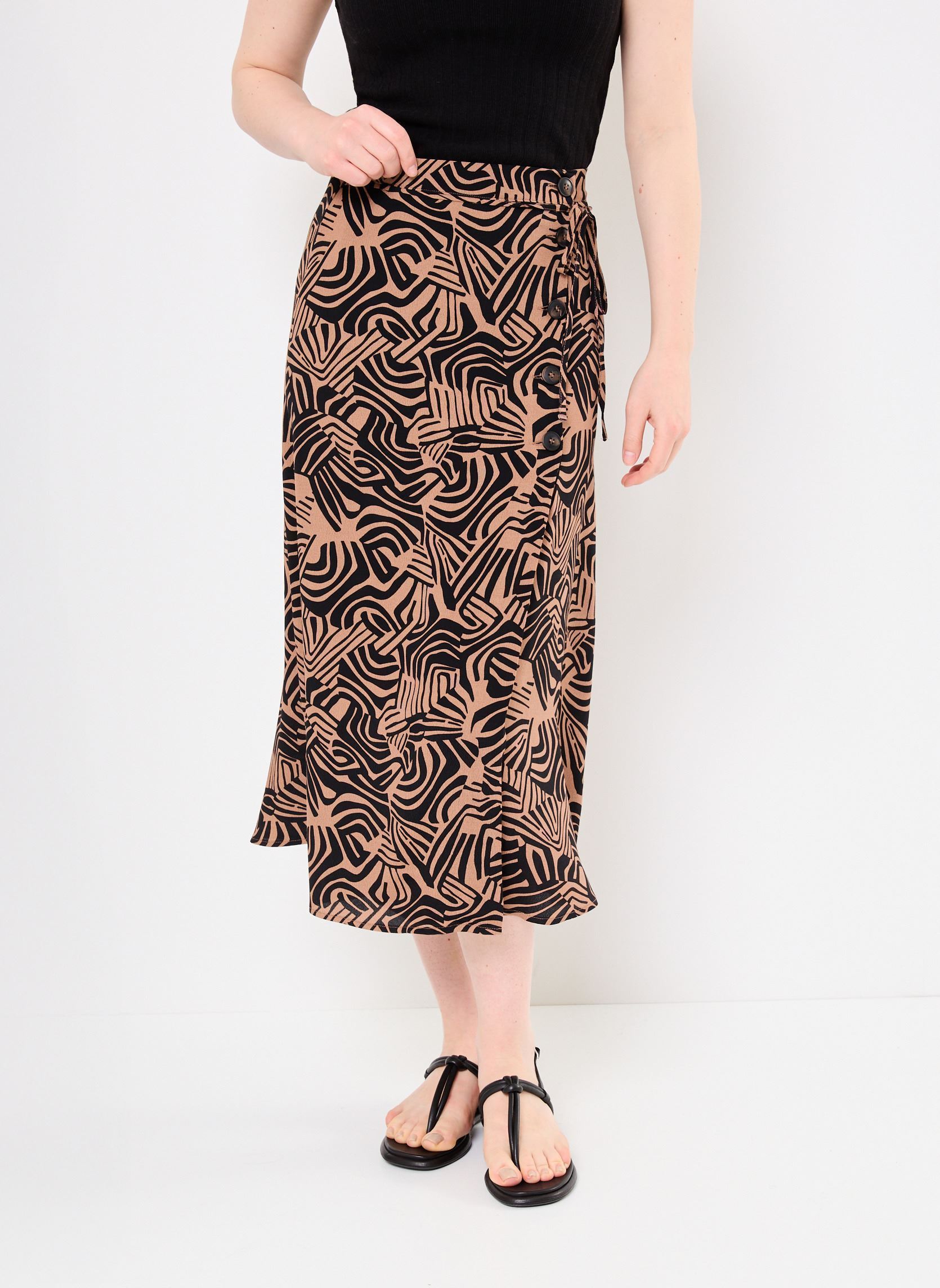 Jupes mi-longues Hadile 76917 femme marron ARTLOVE Jupes mi-longues Hadile 76917 femme marron Brown