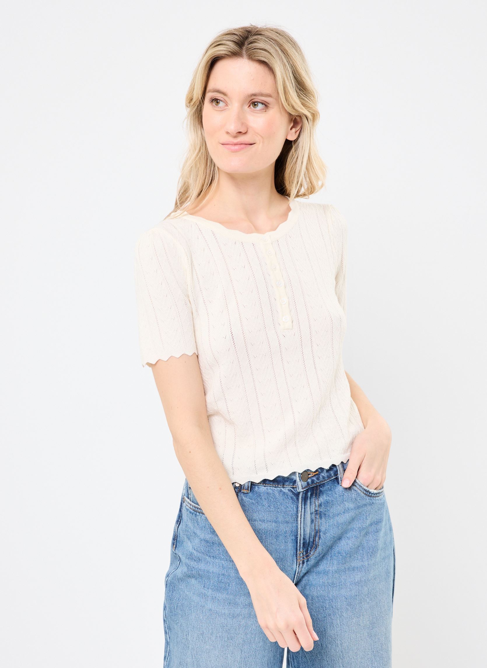 Pullover Camellia 76251 damen weiß ARTLOVE Pullover Camellia 76251 damen weiß Cream