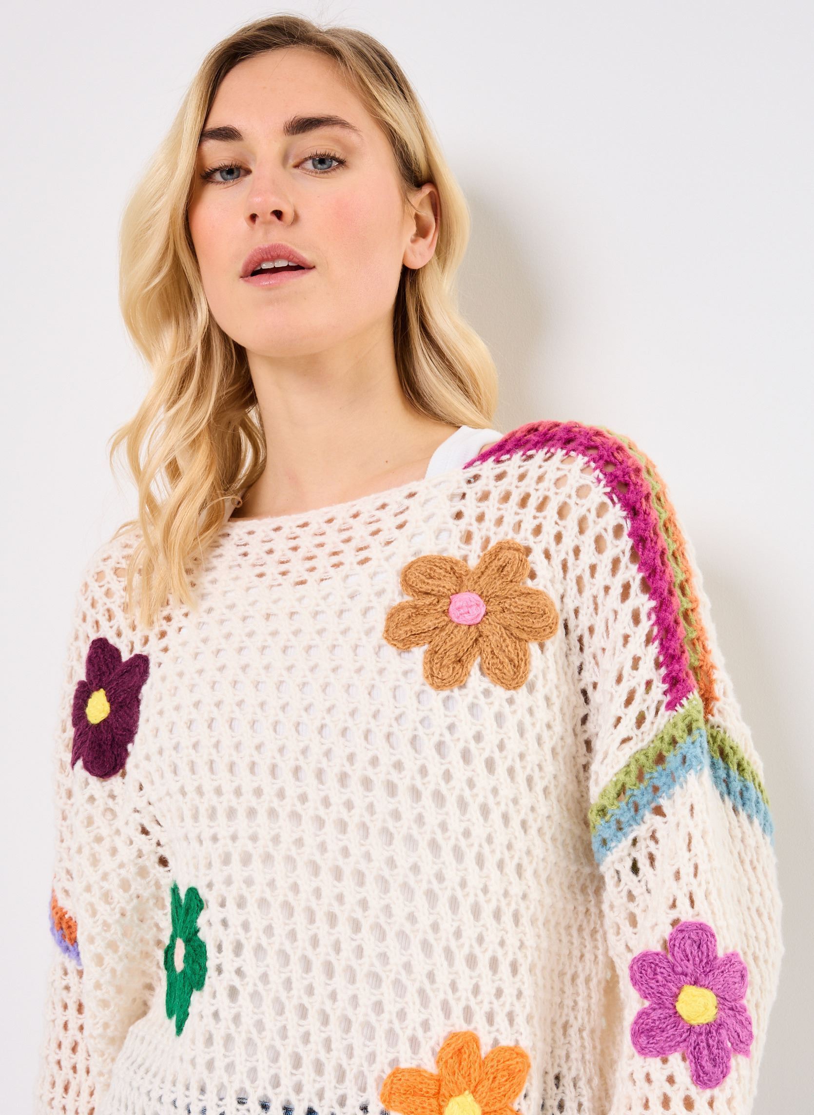 Pullover Chahrazad 76309 damen weiß ARTLOVE Pullover Chahrazad 76309 damen weiß Cream