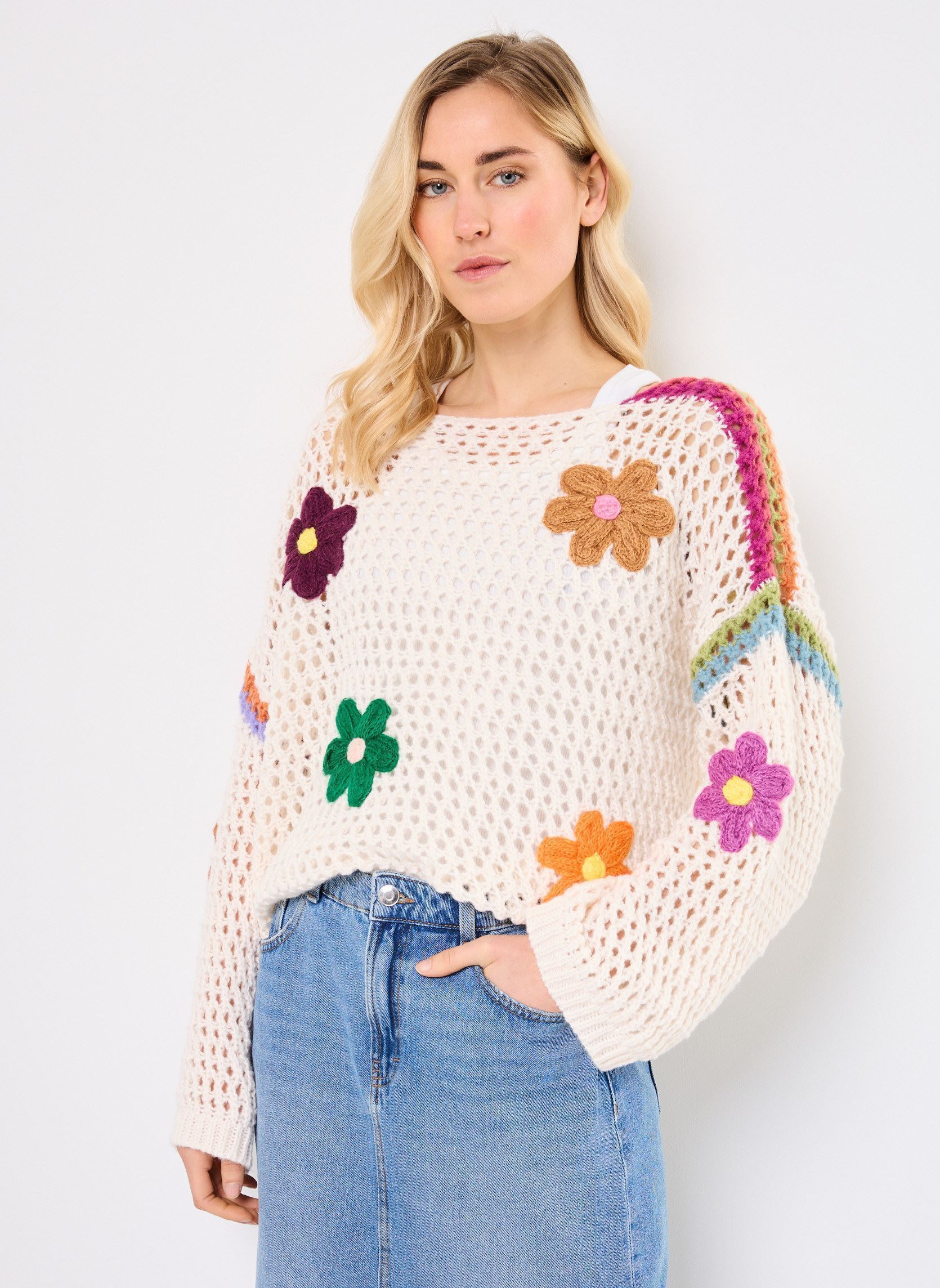 Pullover Chahrazad 76309 damen weiß ARTLOVE Pullover Chahrazad 76309 damen weiß Cream