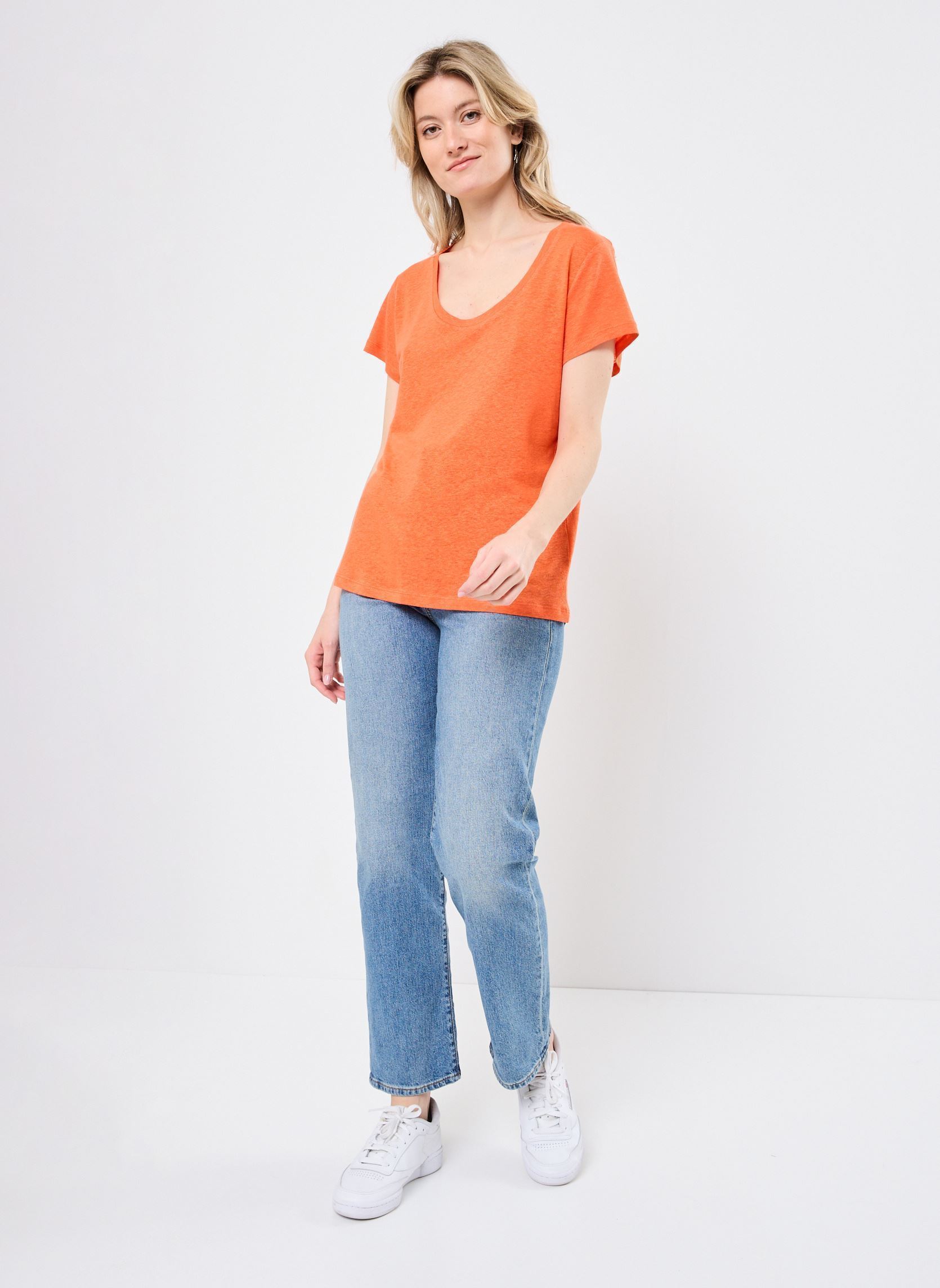 Camisetas de manga corta Destiny 76009 mujer naranja ARTLOVE Camisetas de manga corta Destiny 76009 mujer naranja Orange