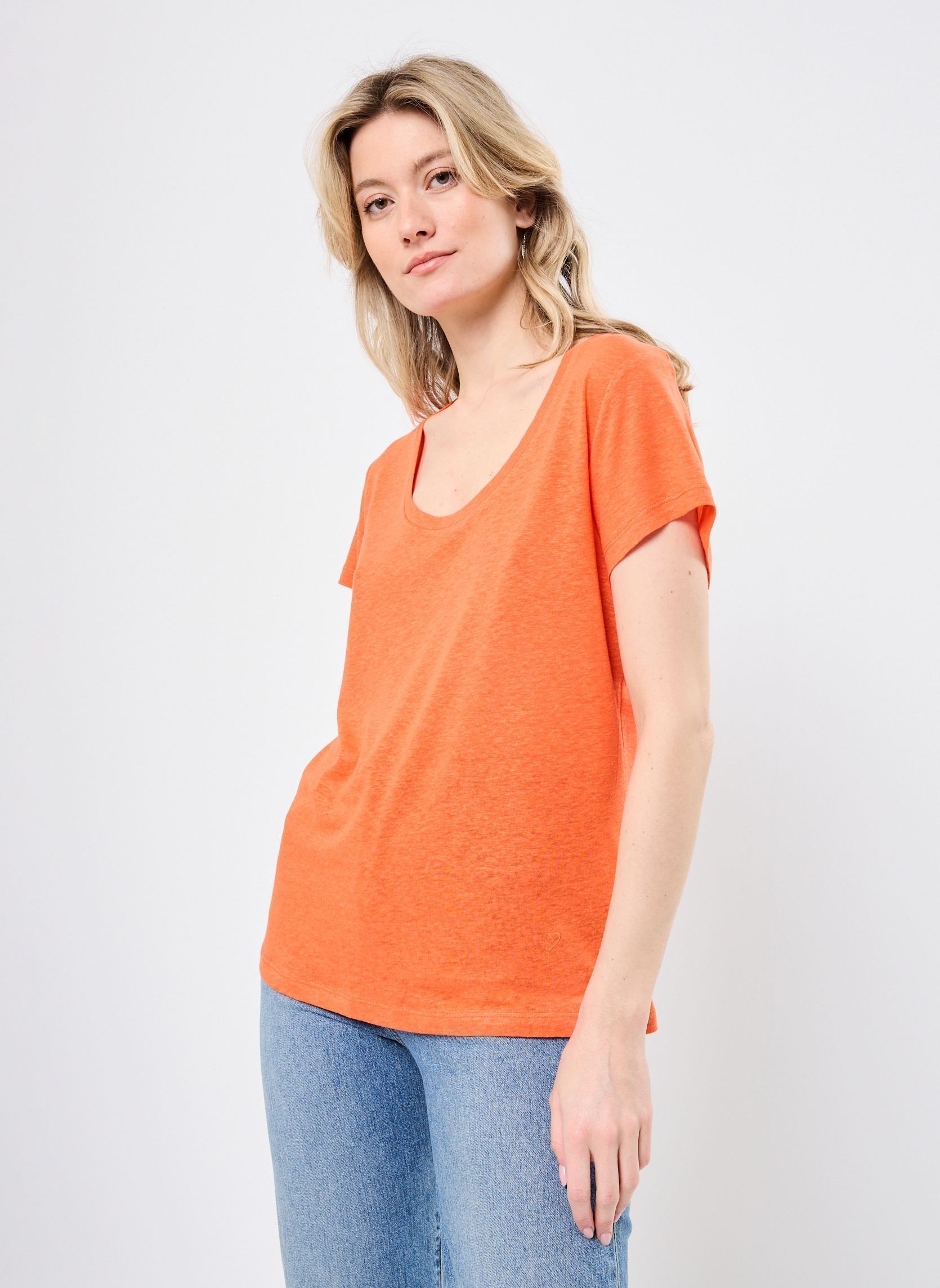 Camisetas de manga corta Destiny 76009 mujer naranja ARTLOVE Camisetas de manga corta Destiny 76009 mujer naranja Orange