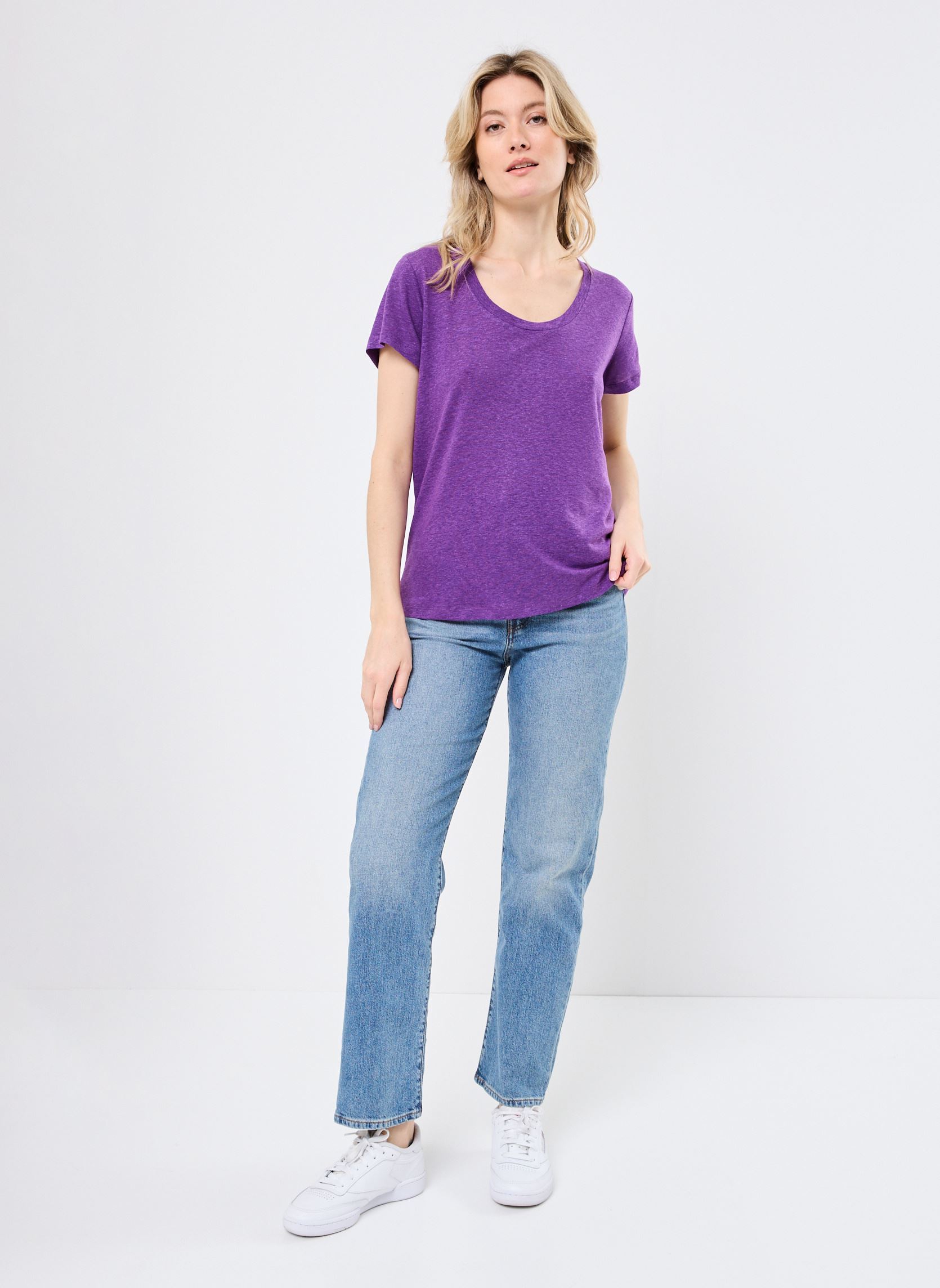 Tee-shirts manches courtes Destiny 76009 femme violet ARTLOVE Tee-shirts manches courtes Destiny 76009 femme violet Purple