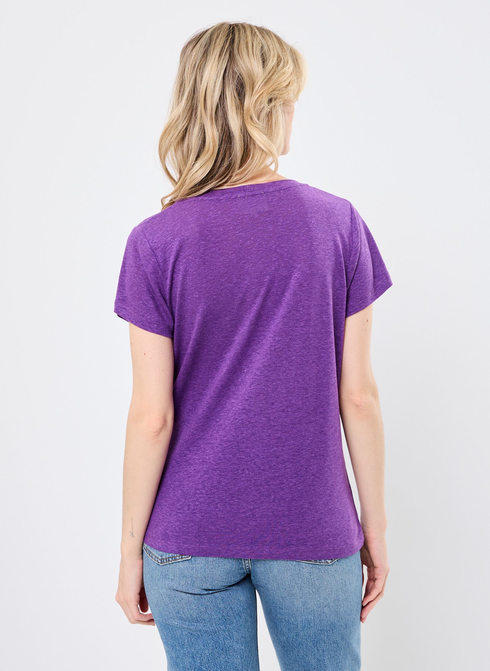 Tee-shirts manches courtes Destiny 76009 femme violet ARTLOVE Tee-shirts manches courtes Destiny 76009 femme violet Purple