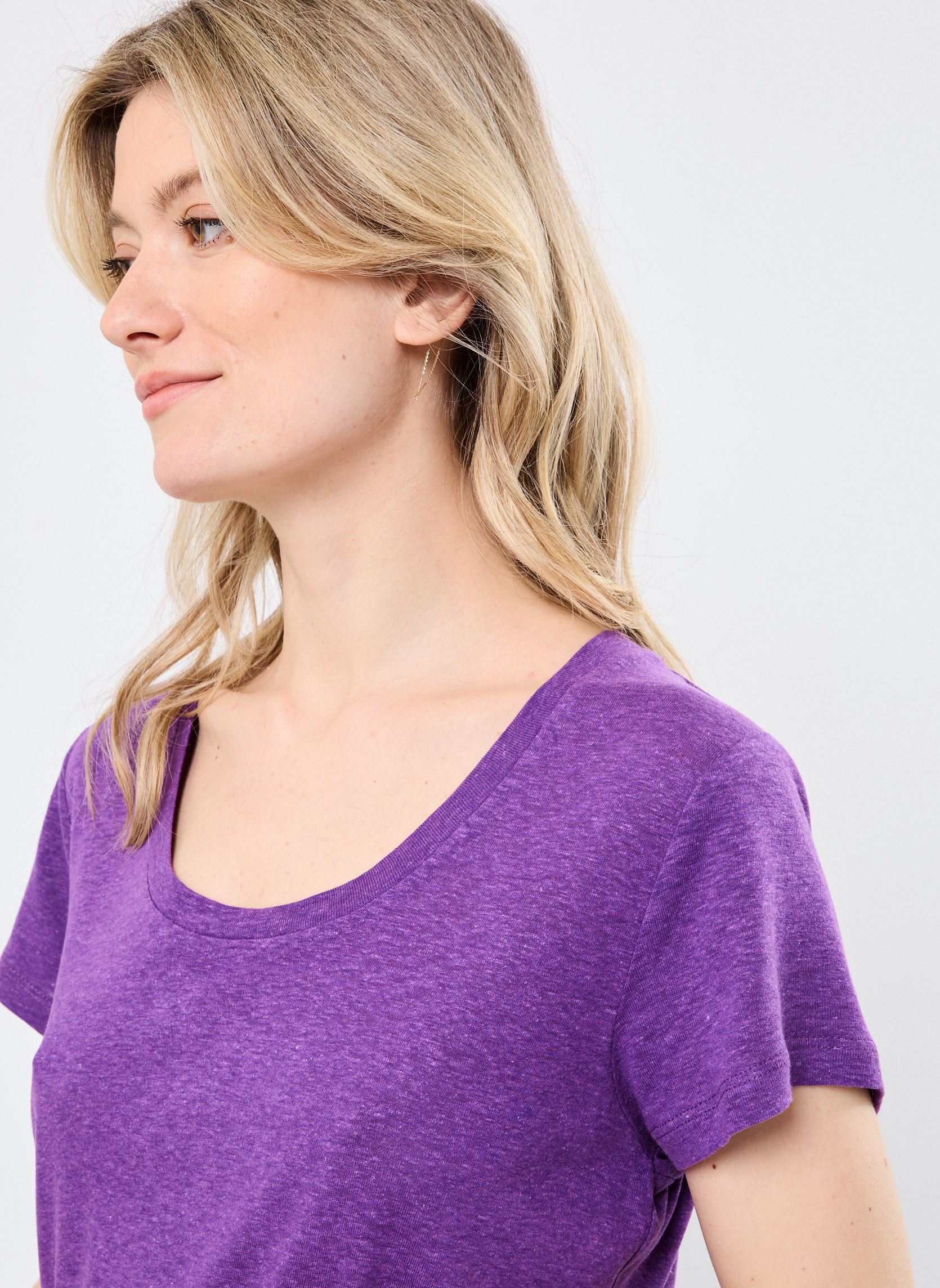 Tee-shirts manches courtes Destiny 76009 femme violet ARTLOVE Tee-shirts manches courtes Destiny 76009 femme violet Purple