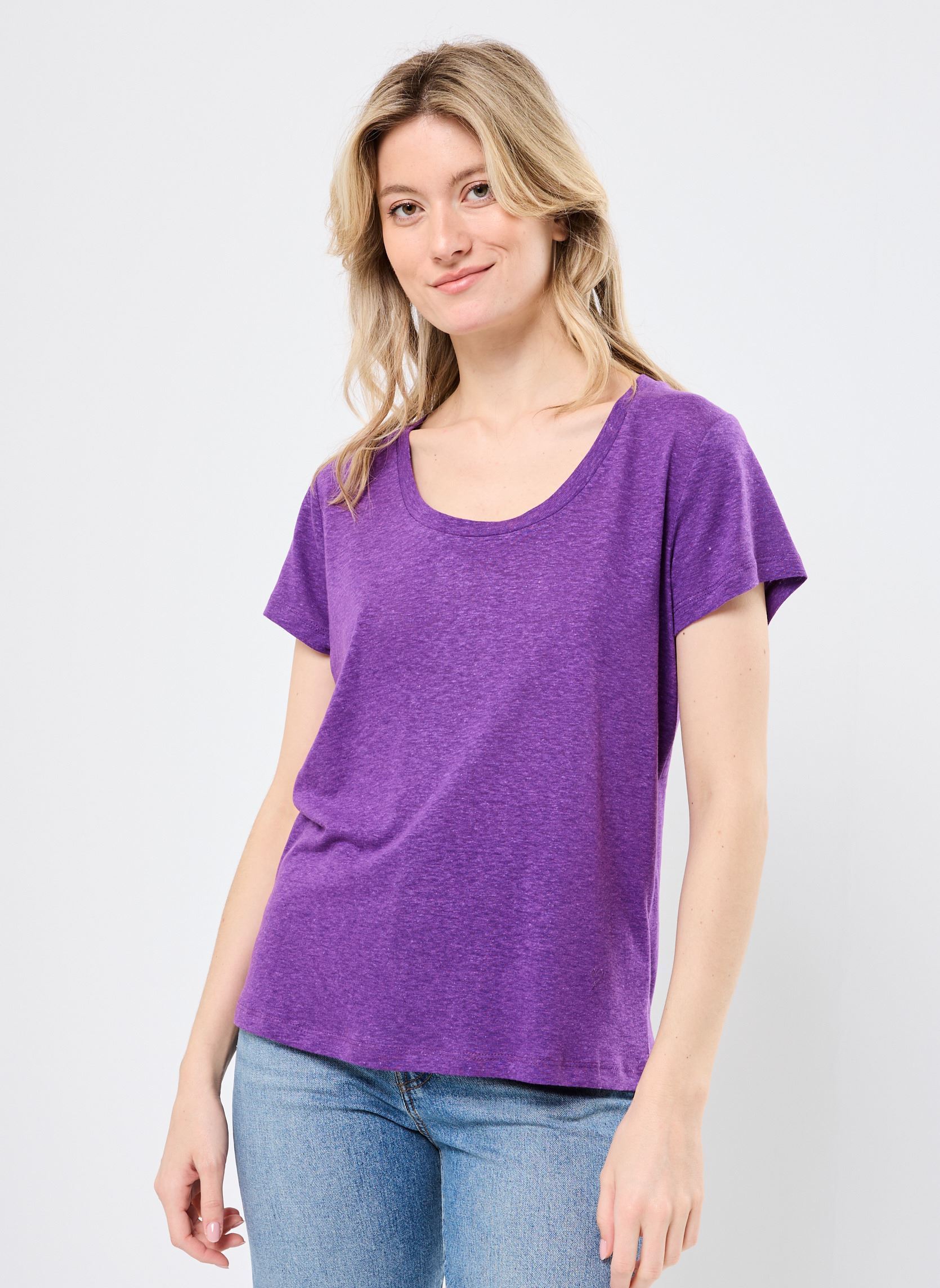 Tee-shirts manches courtes Destiny 76009 femme violet ARTLOVE Tee-shirts manches courtes Destiny 76009 femme violet Purple