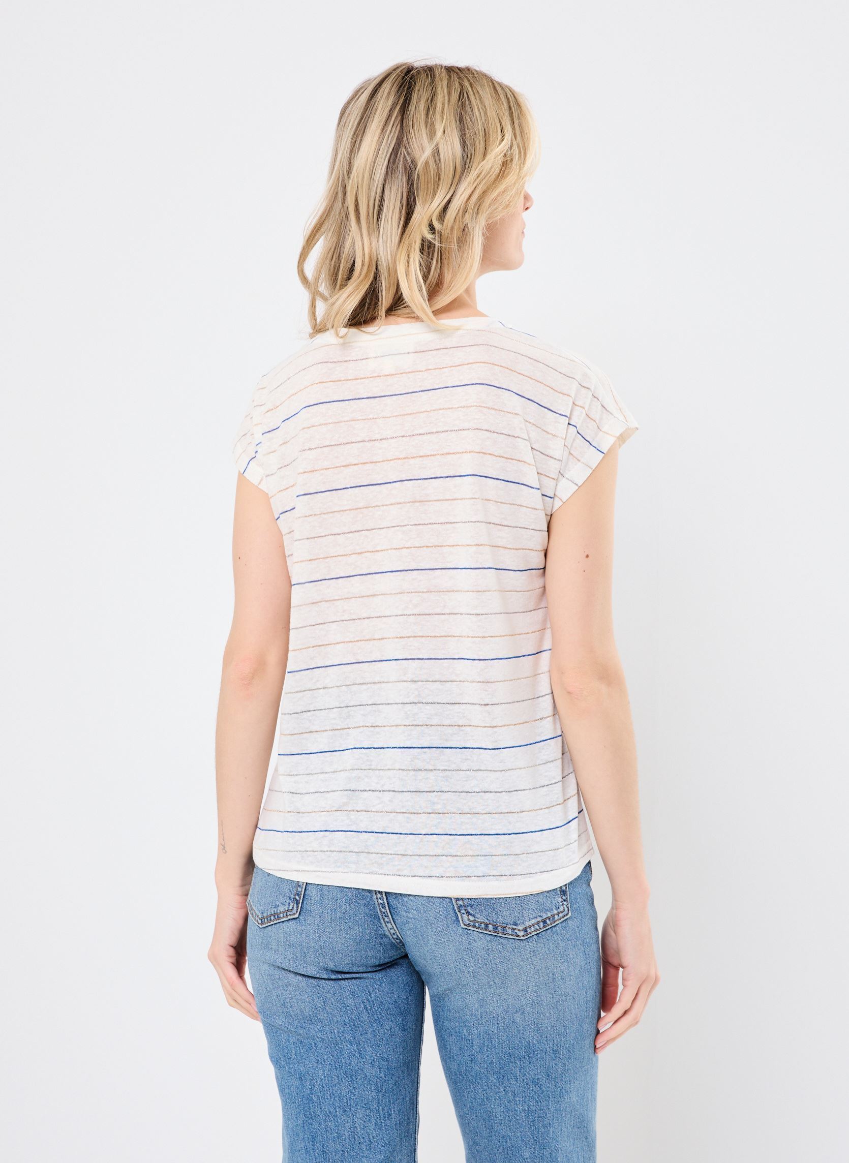 Kurzarm-T-Shirts Sindy 76202 damen weiß ARTLOVE Kurzarm-T-Shirts Sindy 76202 damen weiß Cream