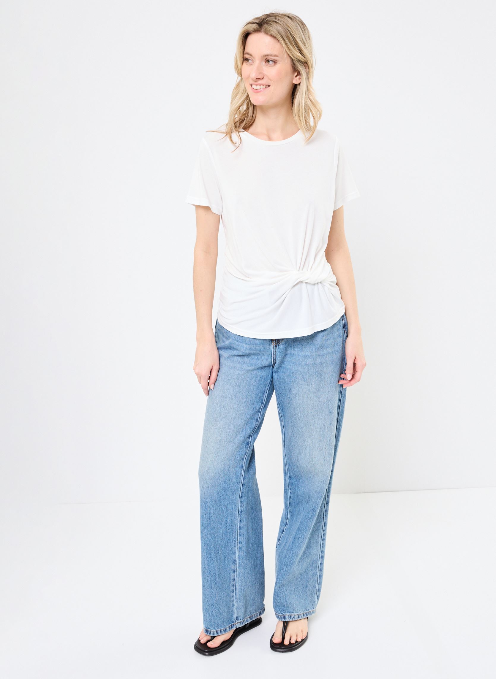Kurzarm-T-Shirts Cassiane 76210 damen weiß ARTLOVE Kurzarm-T-Shirts Cassiane 76210 damen weiß Cream