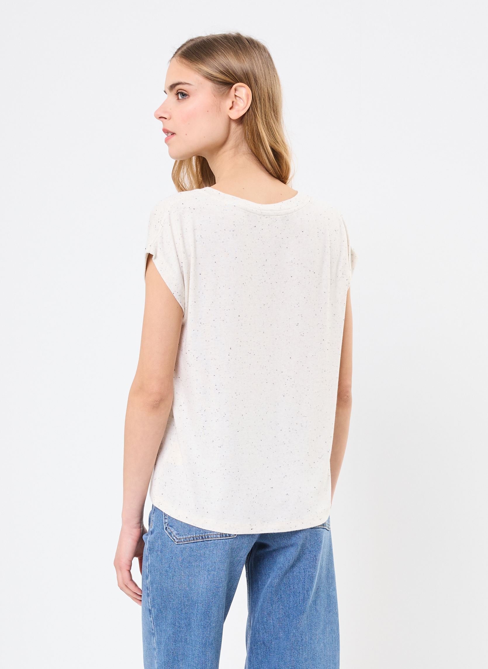 Kurzarm-T-Shirts Lison 76221 damen weiß ARTLOVE Kurzarm-T-Shirts Lison 76221 damen weiß CREAM