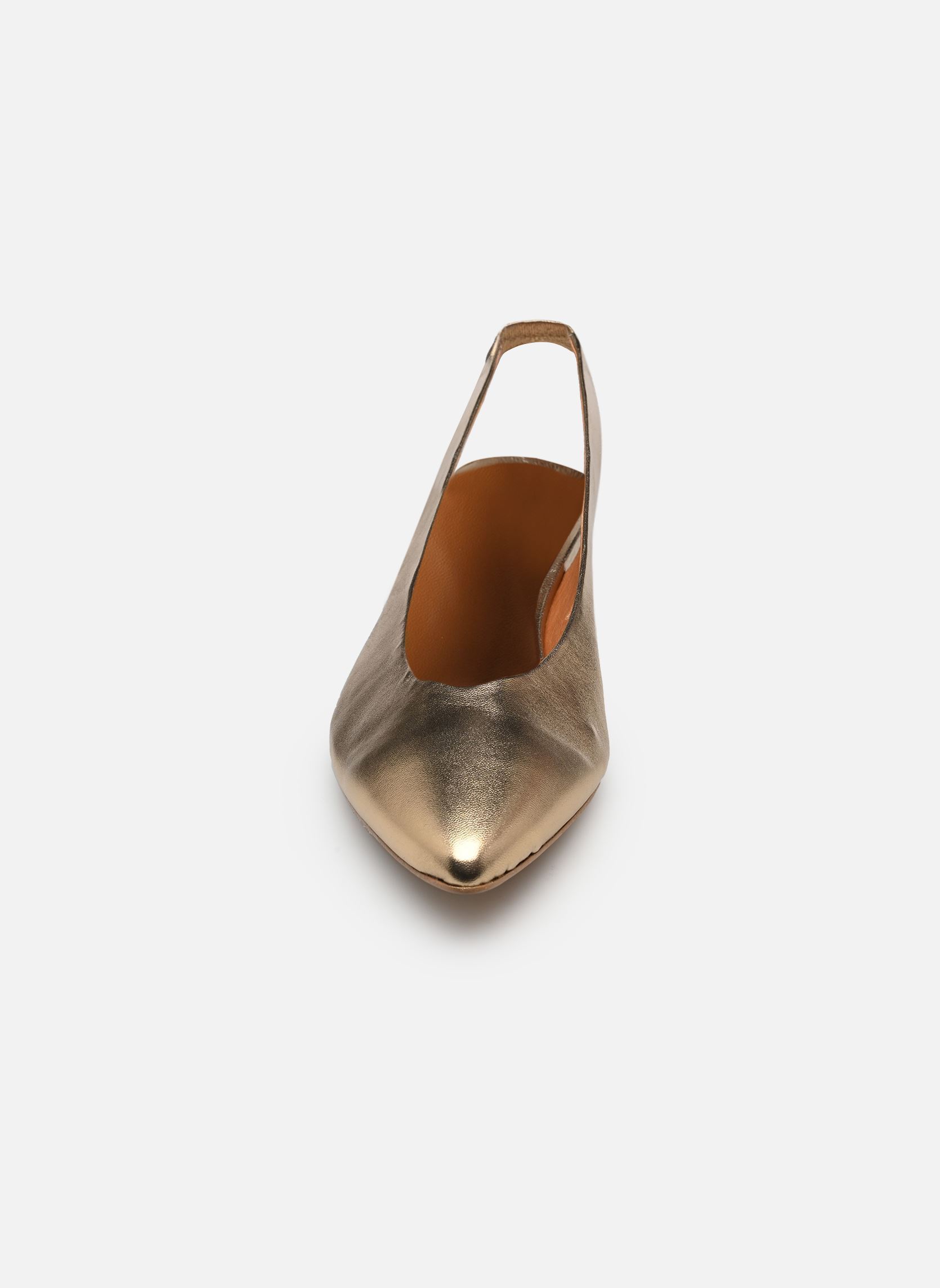 Slingback pumps VINCE dames goud en brons Jonak Slingback pumps VINCE dames goud en brons CUIR METALLISE PLATINE