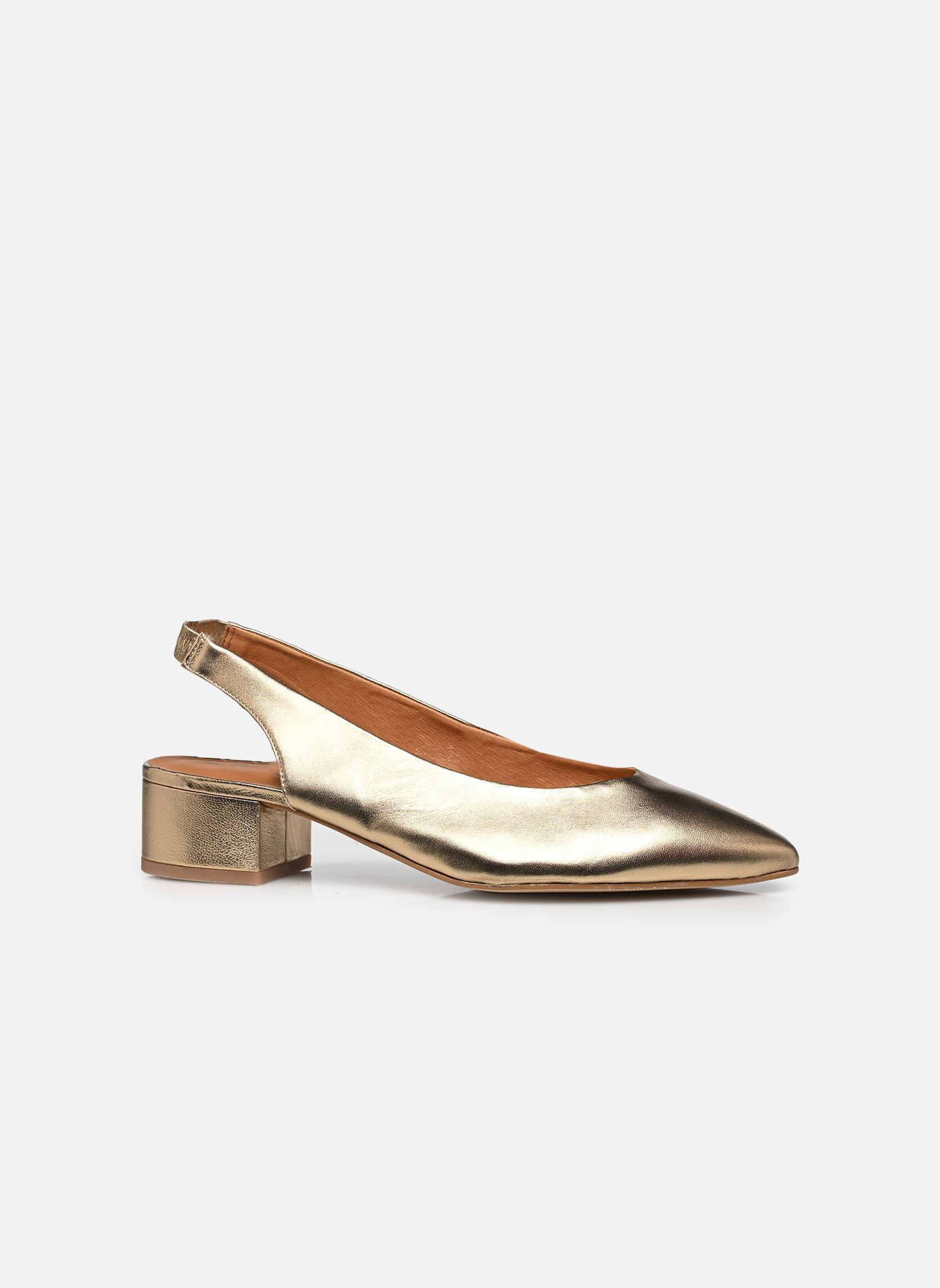 Slingback pumps VINCE dames goud en brons Jonak Slingback pumps VINCE dames goud en brons CUIR METALLISE PLATINE