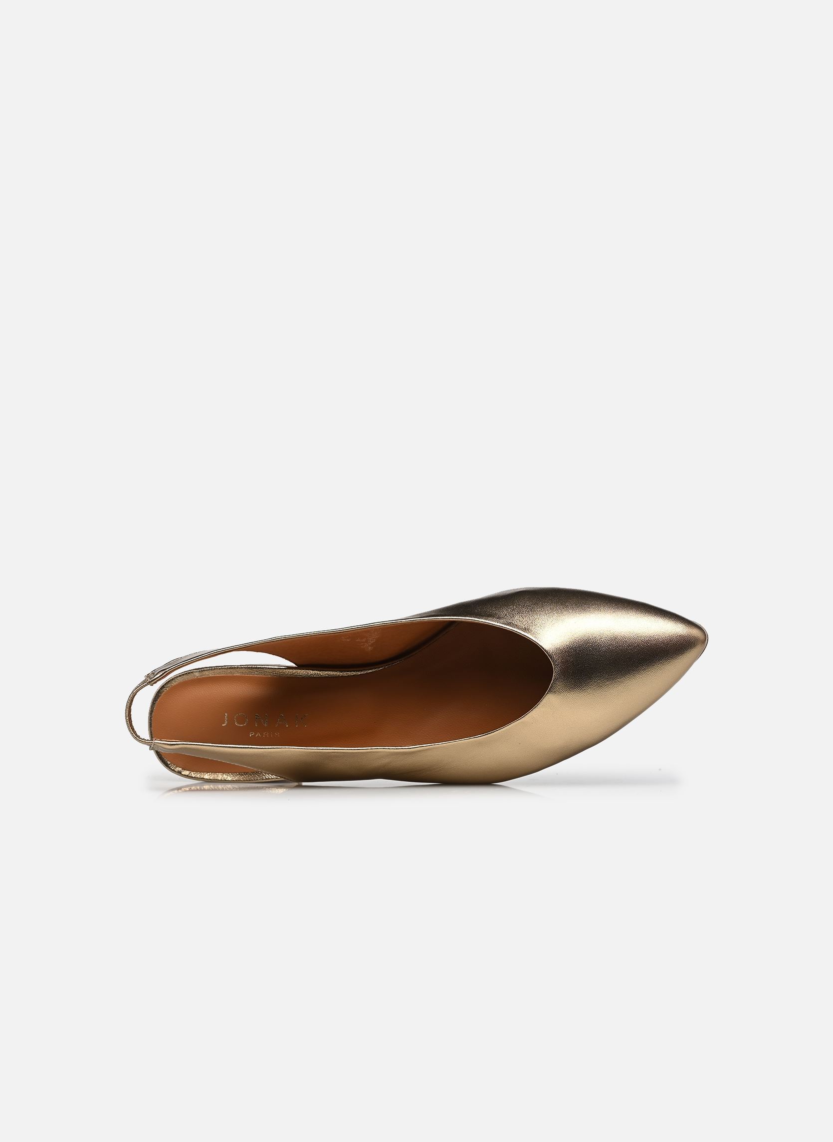 Slingback pumps VINCE dames goud en brons Jonak Slingback pumps VINCE dames goud en brons CUIR METALLISE PLATINE