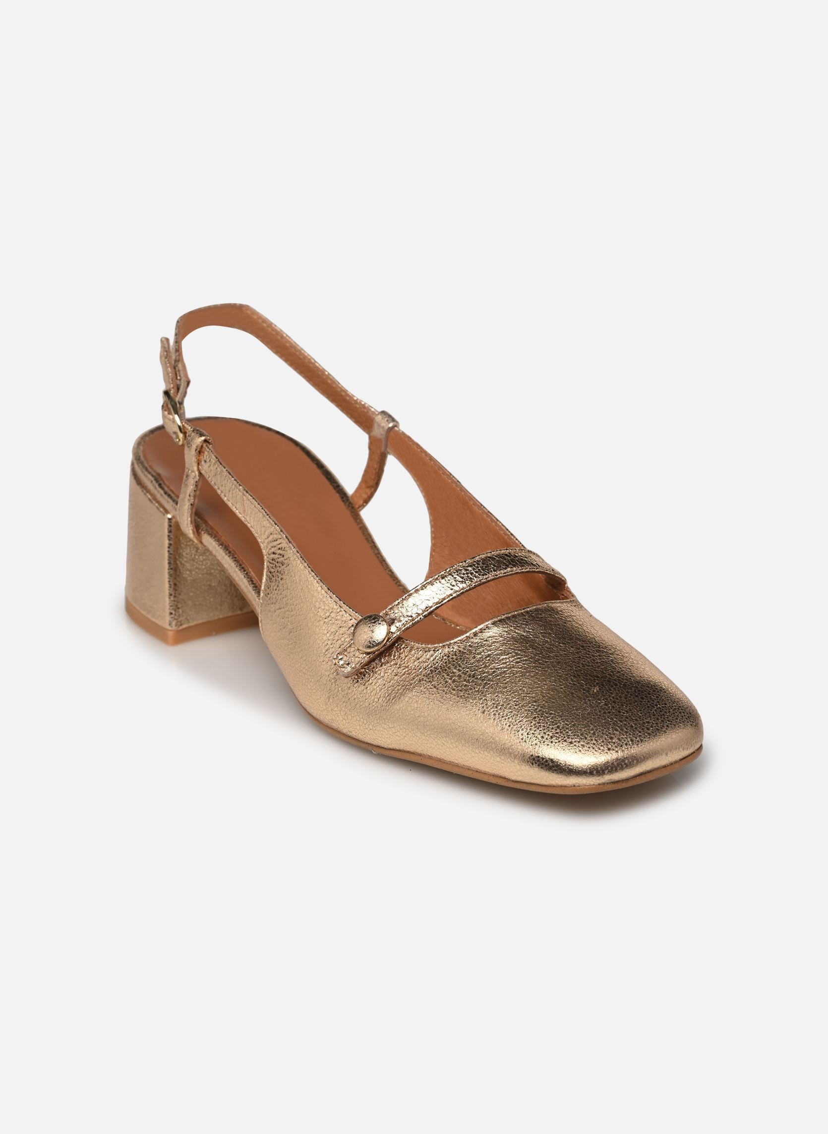 Slingback pumps DARIO dames goud en brons Jonak Slingback pumps DARIO dames goud en brons OR CRAQUELE