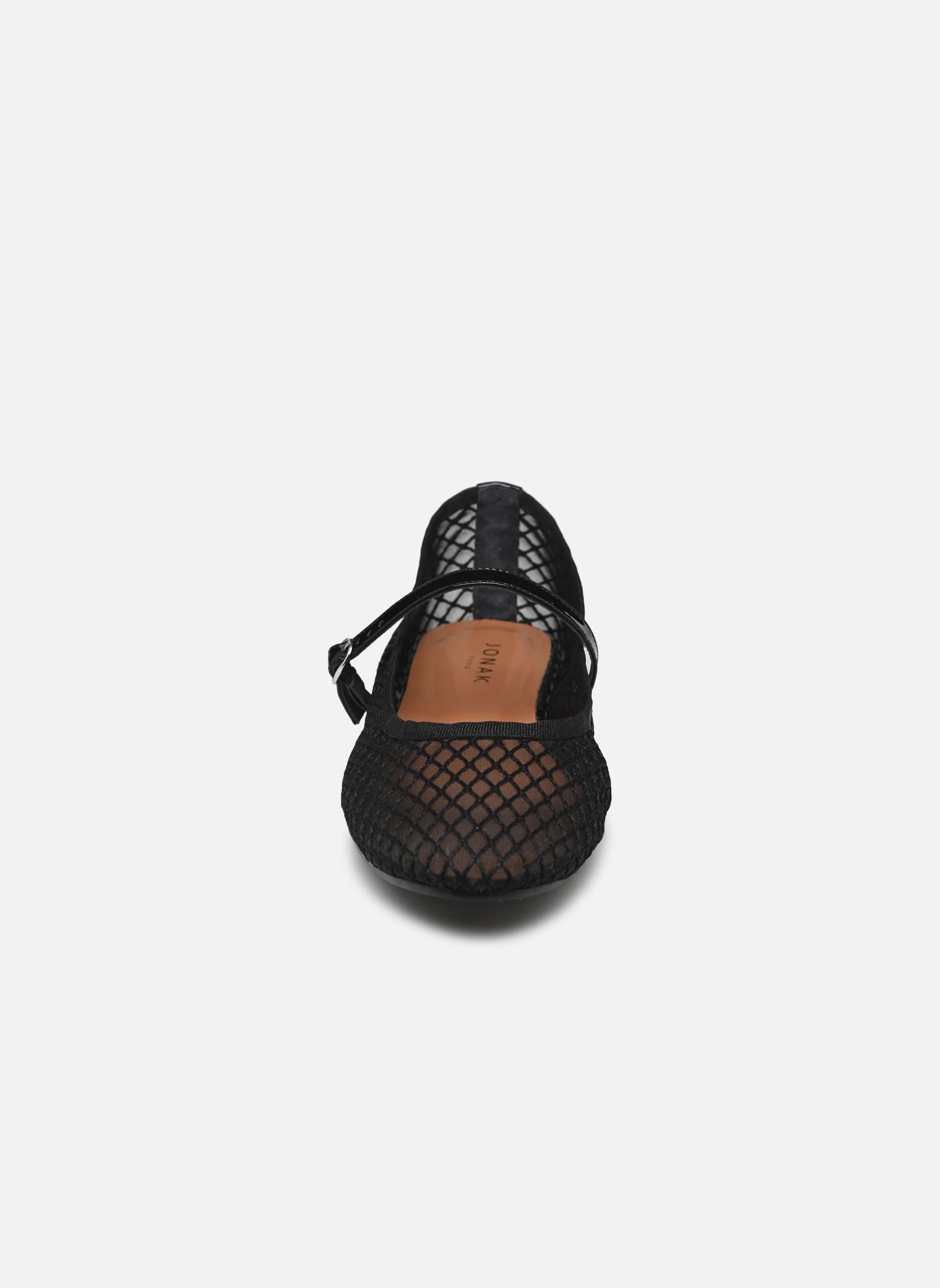 Salomés à talons et boucles ajustantes en cuir noir | VERMEIL