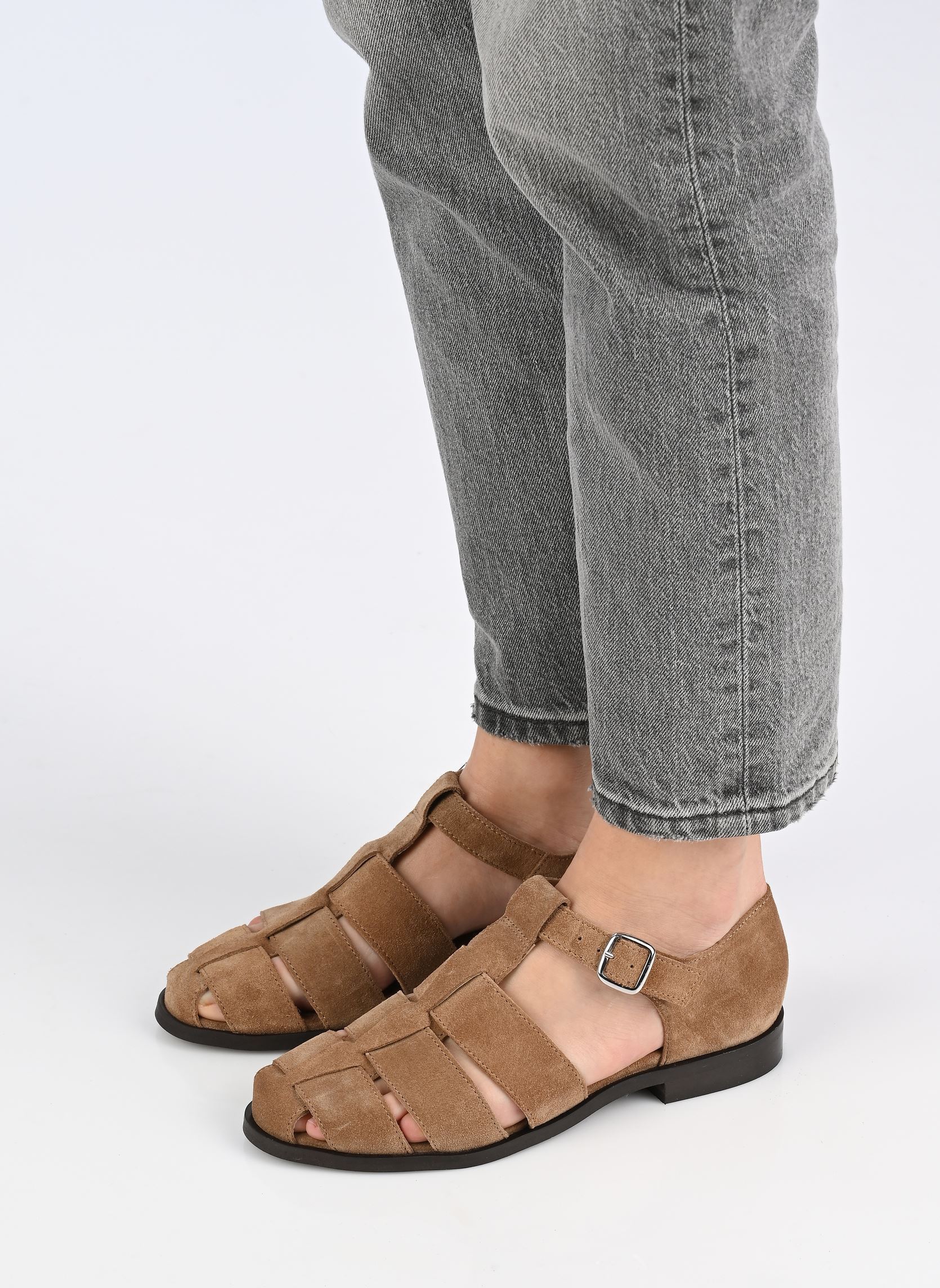 Platte sandalen AGOSTA dames beige Jonak Platte sandalen AGOSTA dames beige Croute Beige Foncé
