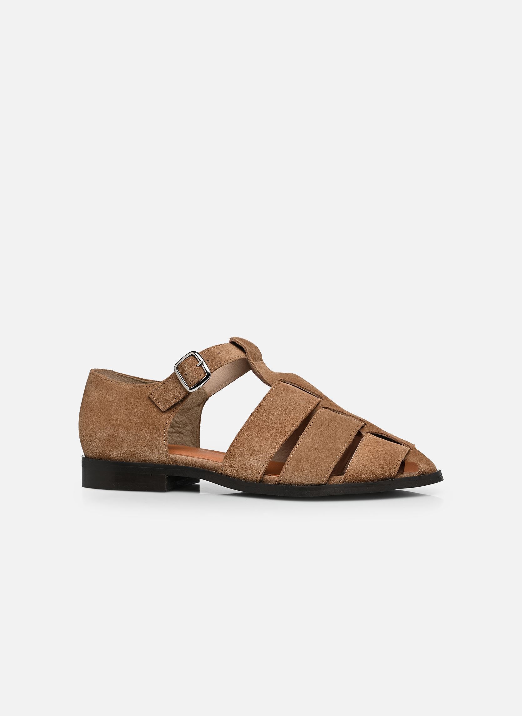 Platte sandalen AGOSTA dames beige Jonak Platte sandalen AGOSTA dames beige Croute Beige Foncé