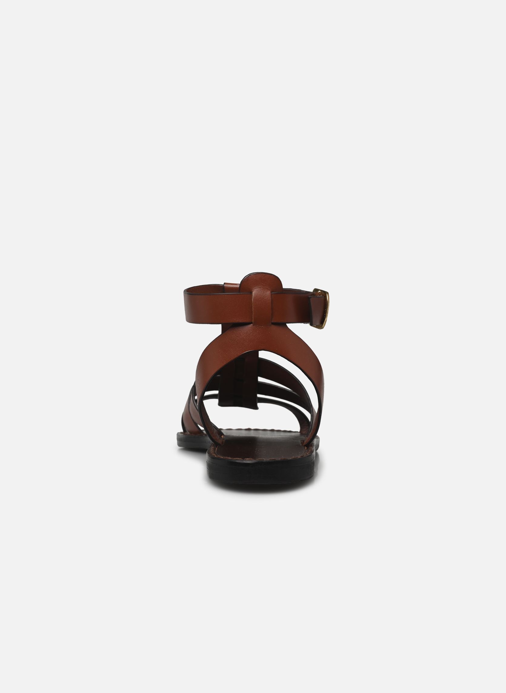 Platte sandalen WAN dames bruin Jonak Platte sandalen WAN dames bruin Cognac