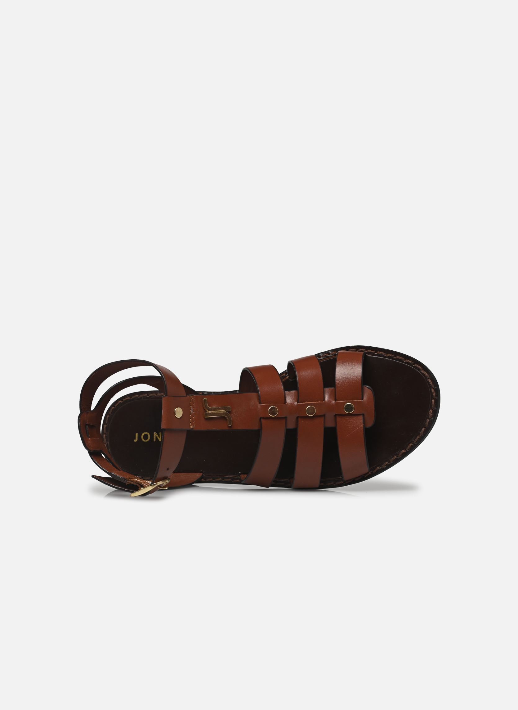 Platte sandalen WAN dames bruin Jonak Platte sandalen WAN dames bruin Cognac