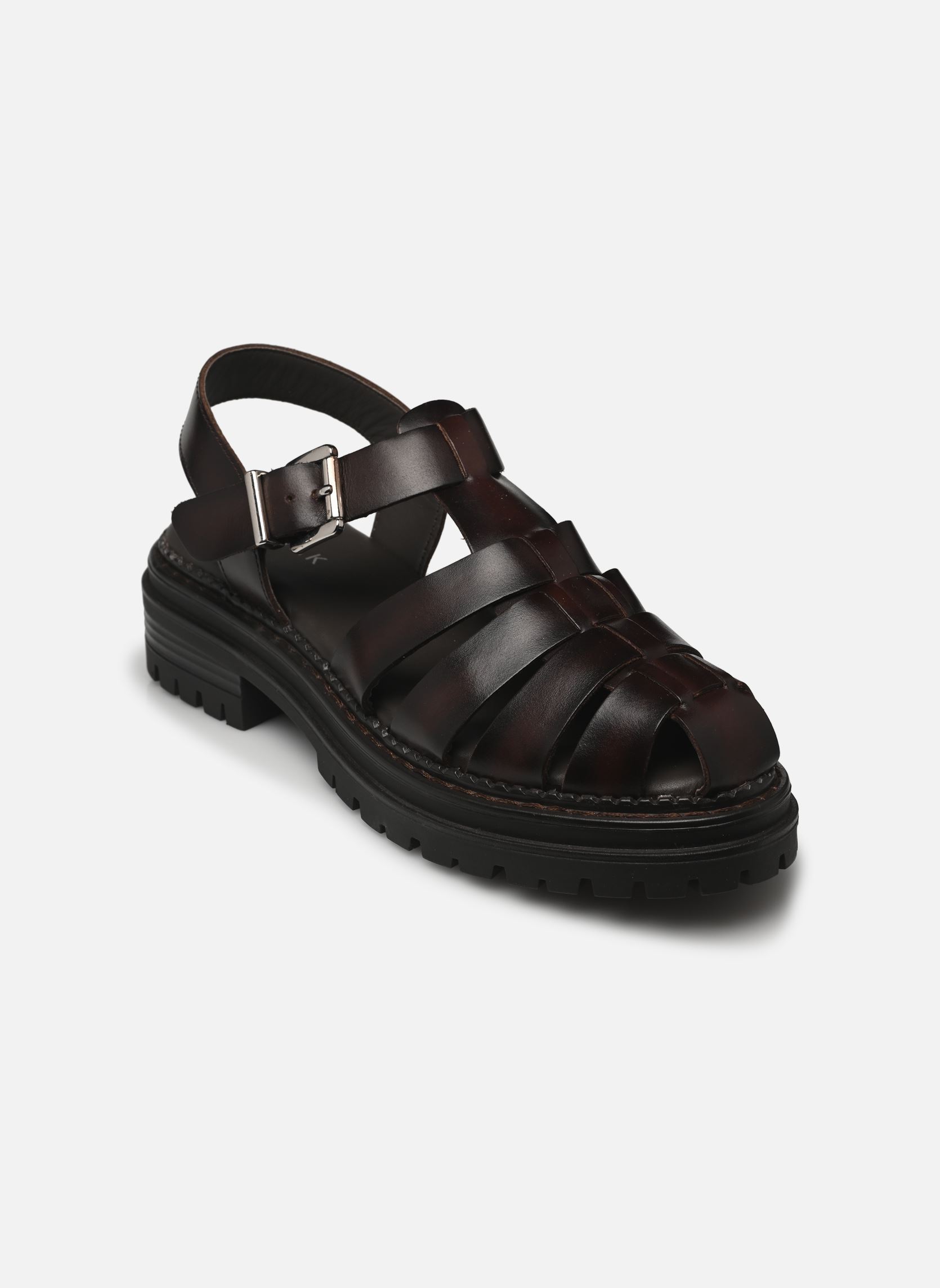 Sandali con zeppa e plateau ABRAHAM donna marrone Jonak Sandali con zeppa e plateau ABRAHAM donna marrone Brun rouge