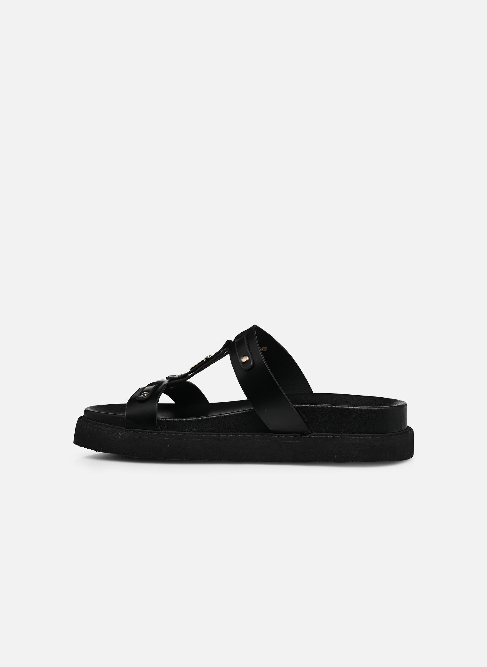Mules et sabots LUANA femme noir Jonak Mules et sabots LUANA femme noir CUIR GLACE NOIR