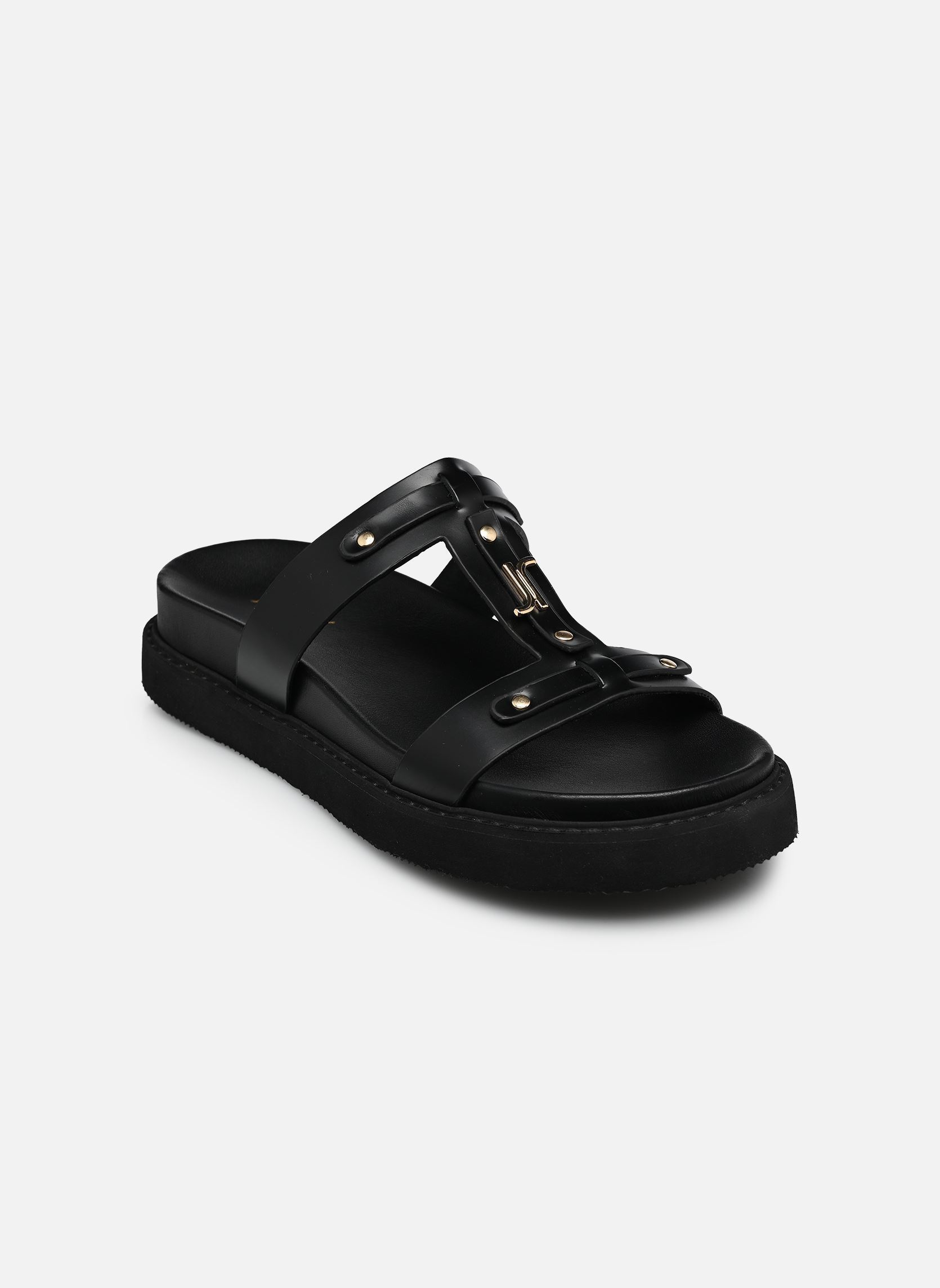 Mules et sabots LUANA femme noir Jonak Mules et sabots LUANA femme noir CUIR GLACE NOIR