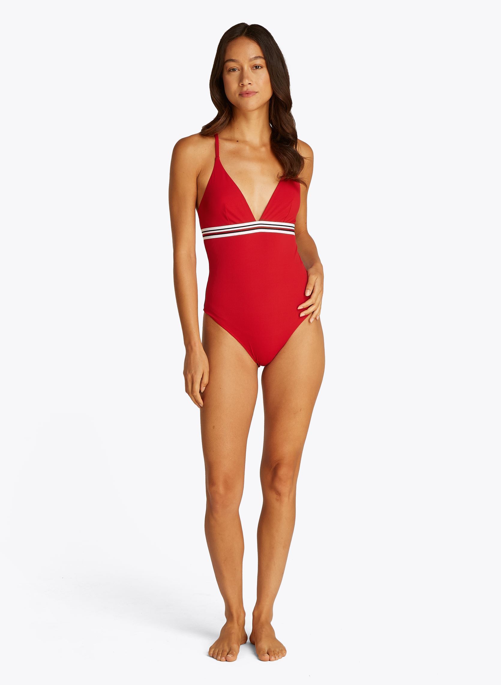 1 pièce Triangle One Piece R UW0UW05847 femme rouge Tommy Hilfiger 1 pièce Triangle One Piece R UW0UW05847 femme rouge PRIMARY RED