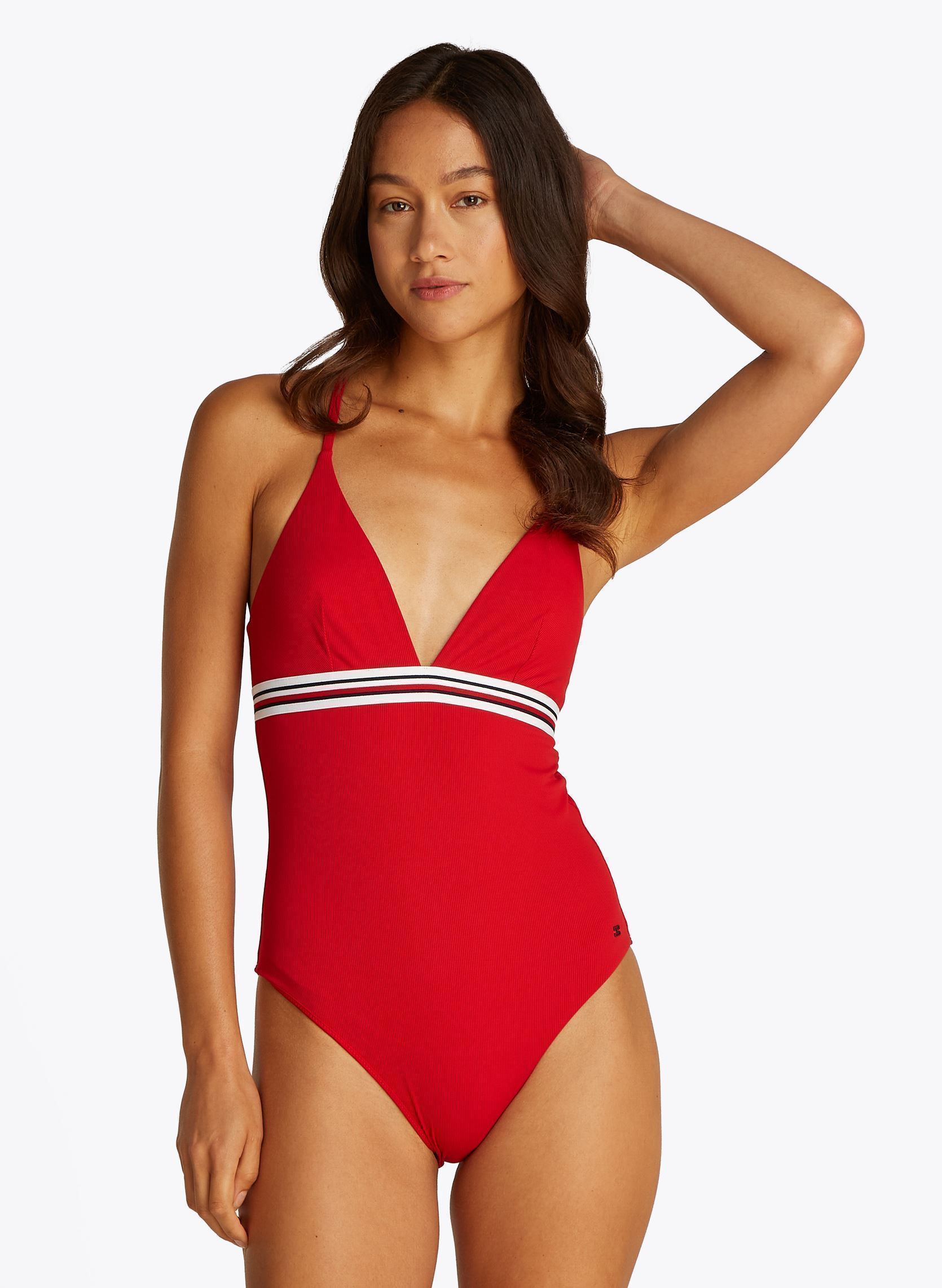 Vêtements Tommy Hilfiger Triangle One Piece R UW0UW05847 pour Accessoires