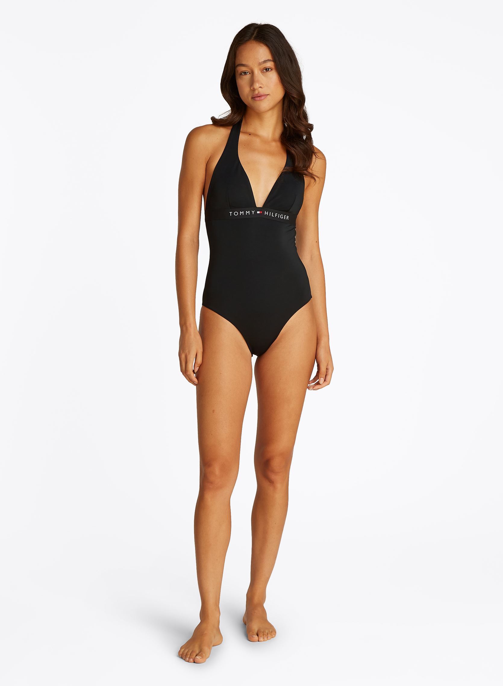 1 pièce Halter One Piece (Ex UW0UW05850 femme noir Tommy Hilfiger 1 pièce Halter One Piece (Ex UW0UW05850 femme noir BLACK