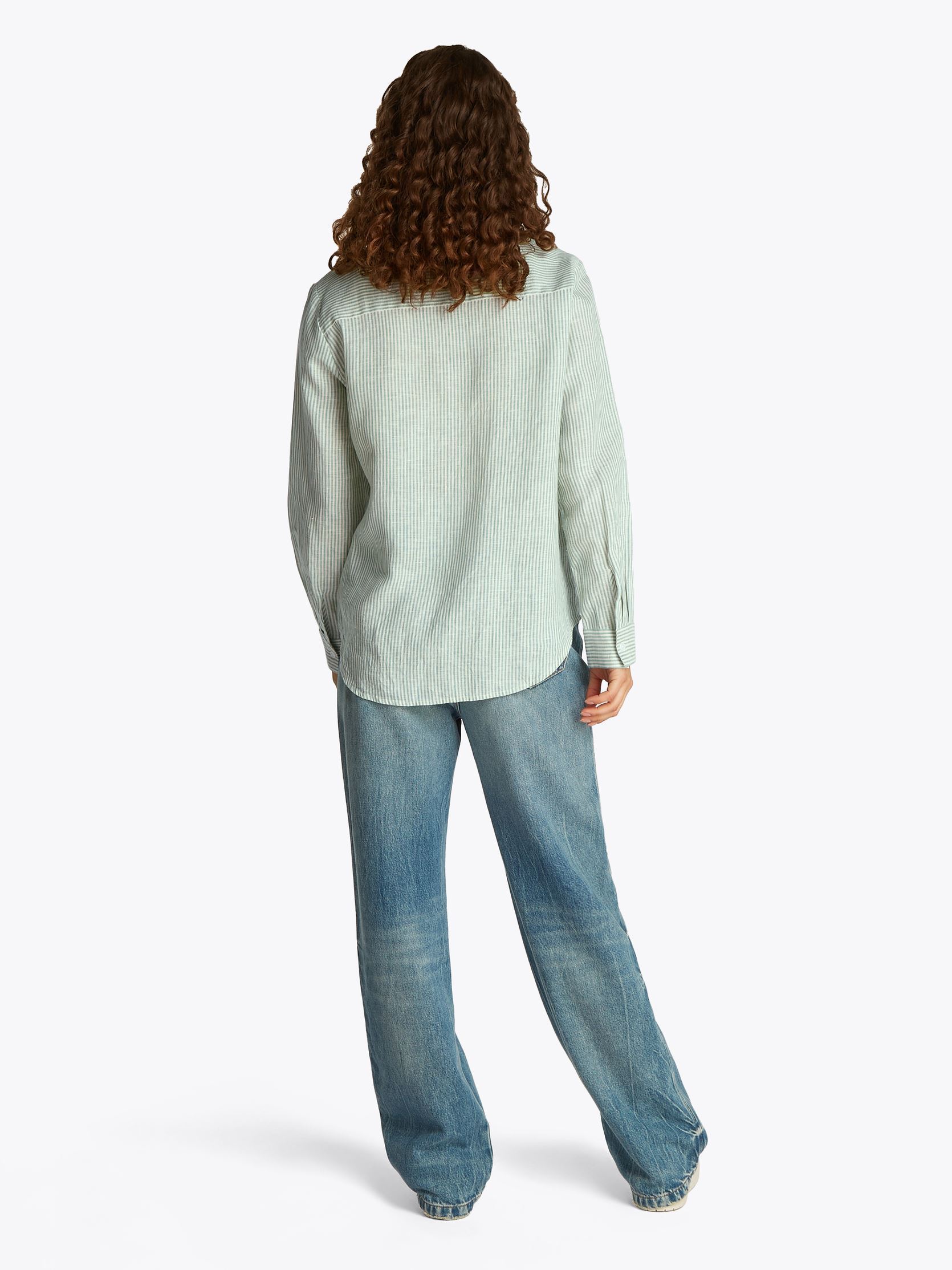 Langarm-Hemden Ess Linen Relaxed Sh WW0WW44679 damen grün Tommy Hilfiger Langarm-Hemden Ess Linen Relaxed Sh WW0WW44679 damen grün CLASSIC ITHACA/ FORT GREEN