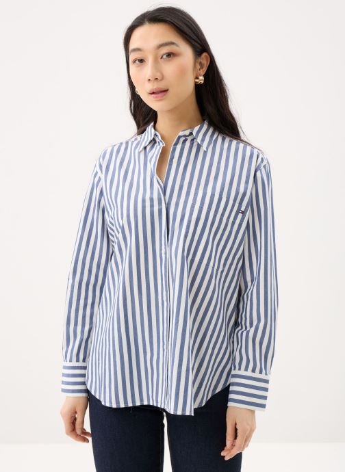 Tommy Hilfiger Lange mouw overhemden Ess Poplin Easy Fit WW0WW45612 dames wit
