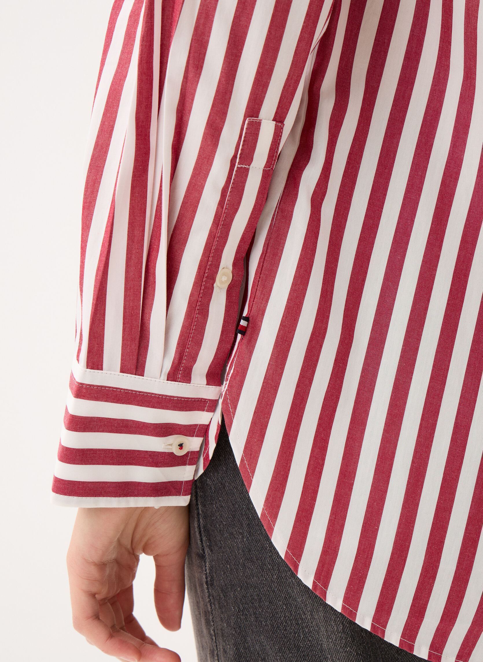 Langarm-Hemden Ess Poplin Easy Fit WW0WW45612 damen rot Tommy Hilfiger Langarm-Hemden Ess Poplin Easy Fit WW0WW45612 damen rot WIDE BANKER STP ECRU LIBERTY R