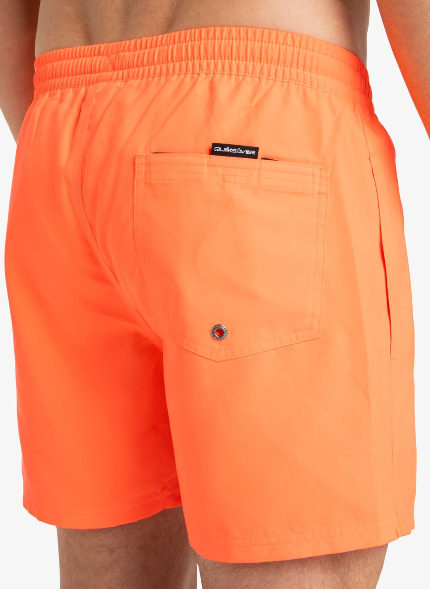 Shorts de bain Everyday Solid Volley 15 EQYJV04120 homme orange Quiksilver Shorts de bain Everyday Solid Volley 15 EQYJV04120 homme orange Fiery Coral