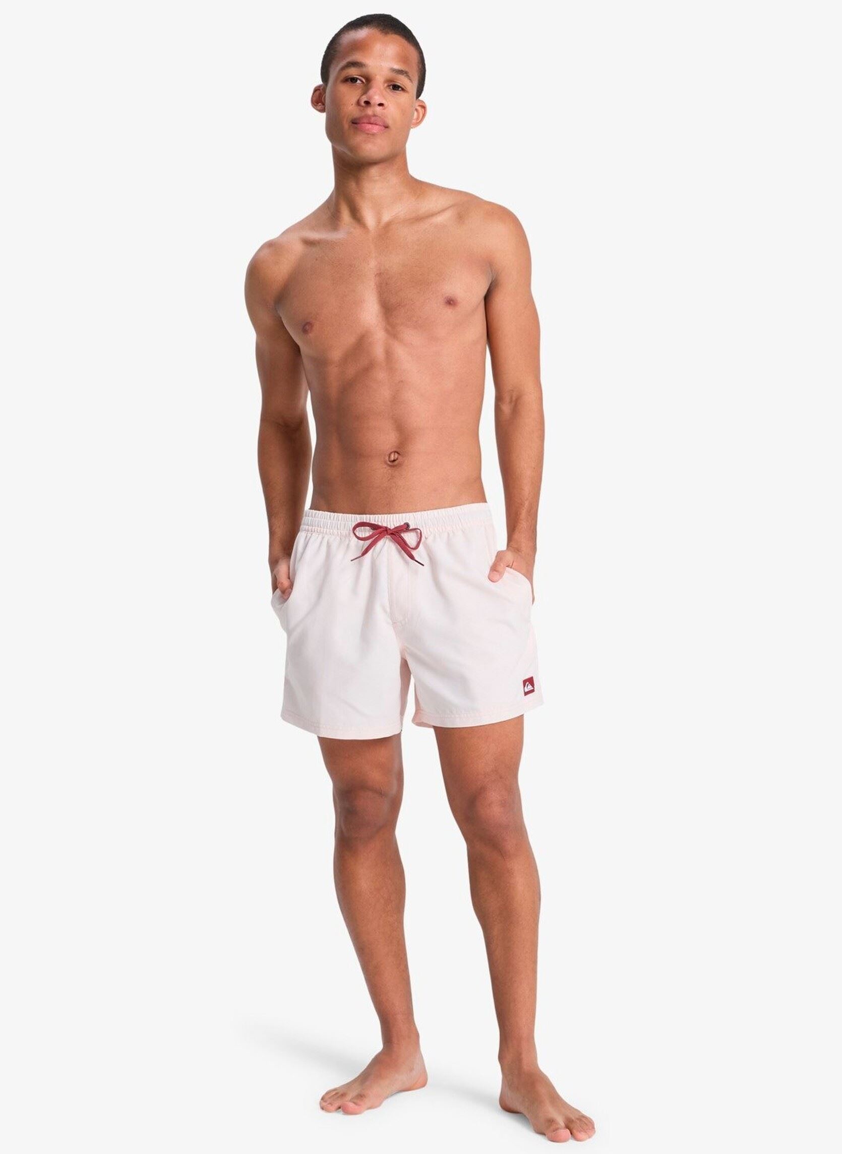 Shorts de bain Everyday Solid Volley 15 EQYJV04120 homme rose Quiksilver Shorts de bain Everyday Solid Volley 15 EQYJV04120 homme rose ROSEWATER