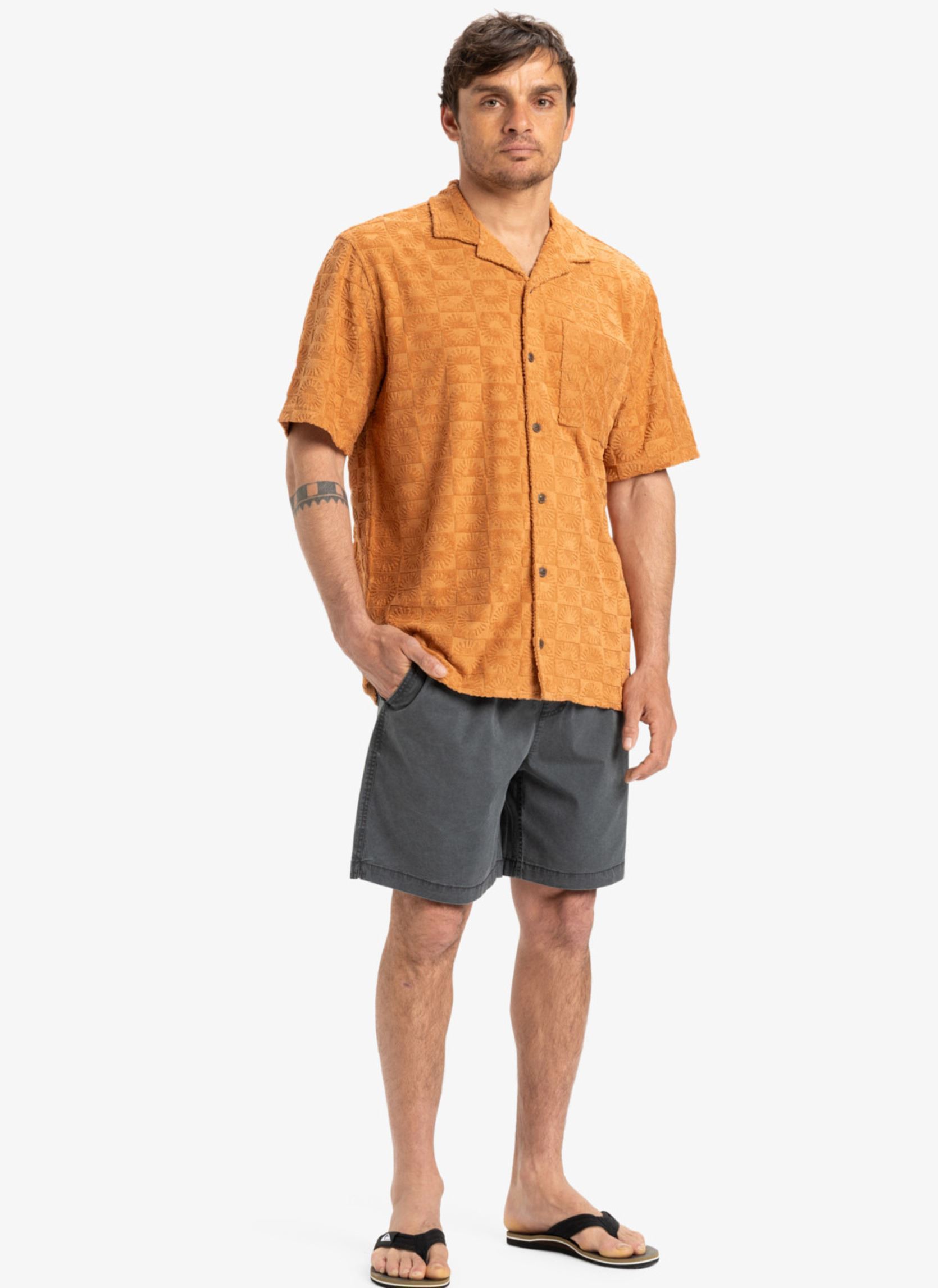 Chemises Panashirt Ss EQYKT04381 homme marron Quiksilver Chemises Panashirt Ss EQYKT04381 homme marron BRAN