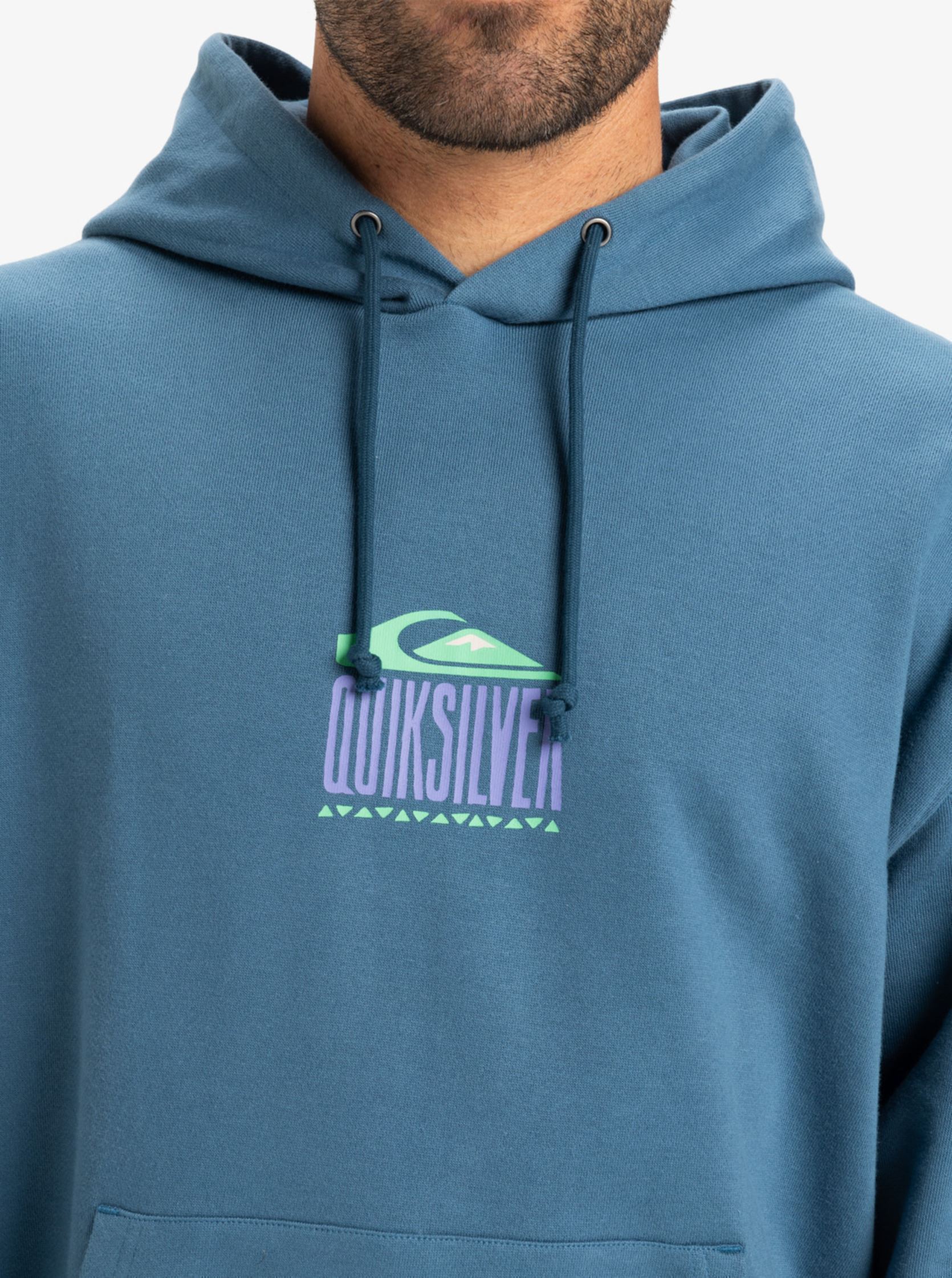 Kapuzenpullover Apog Heritage Hoodie EQYFT05057 herren blau Quiksilver Kapuzenpullover Apog Heritage Hoodie EQYFT05057 herren blau Real Teal