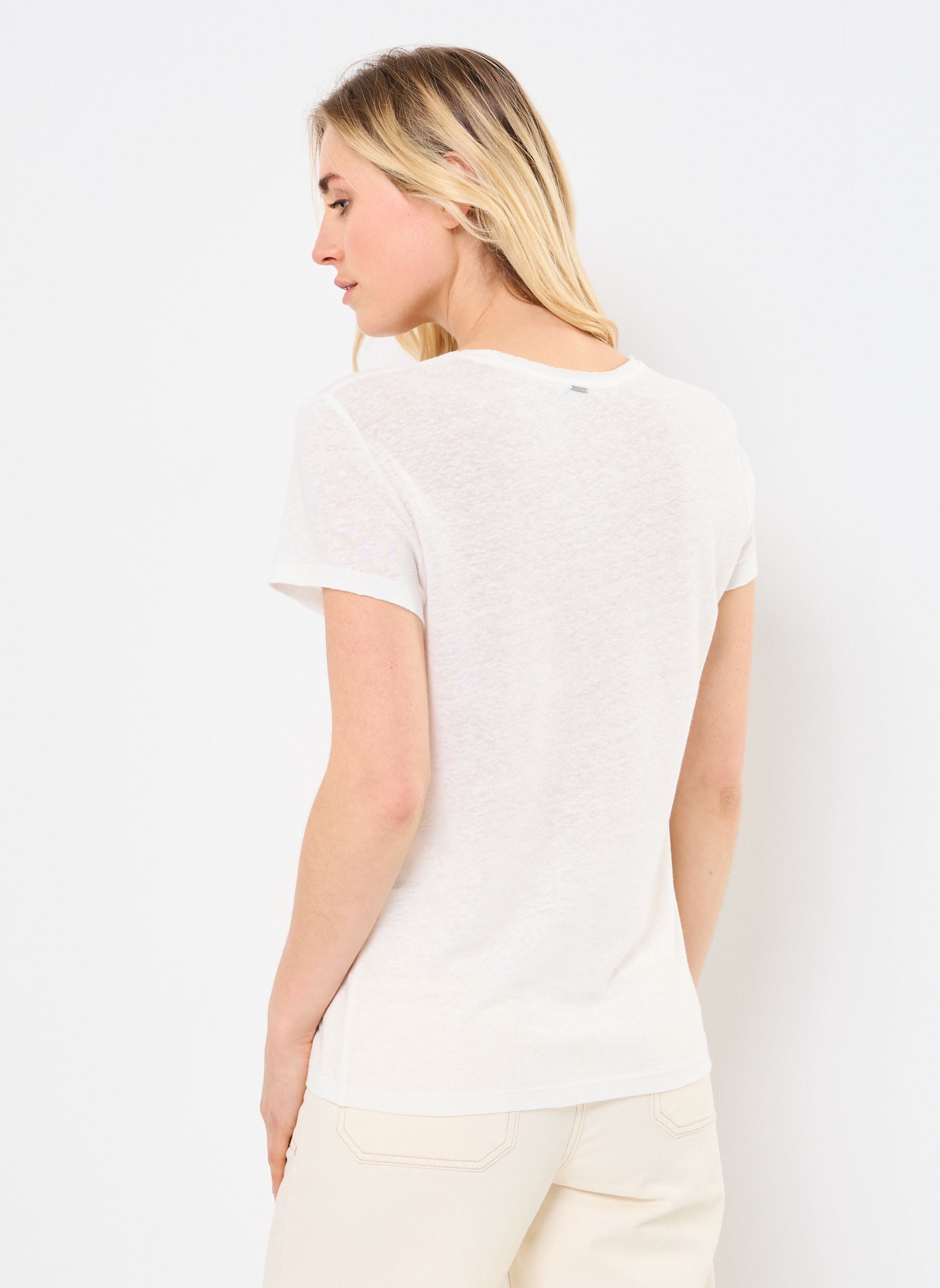 Tee-shirts manches courtes B110295 femme blanc IKKS Women Tee-shirts manches courtes B110295 femme blanc 11-BLANC CASSÉ