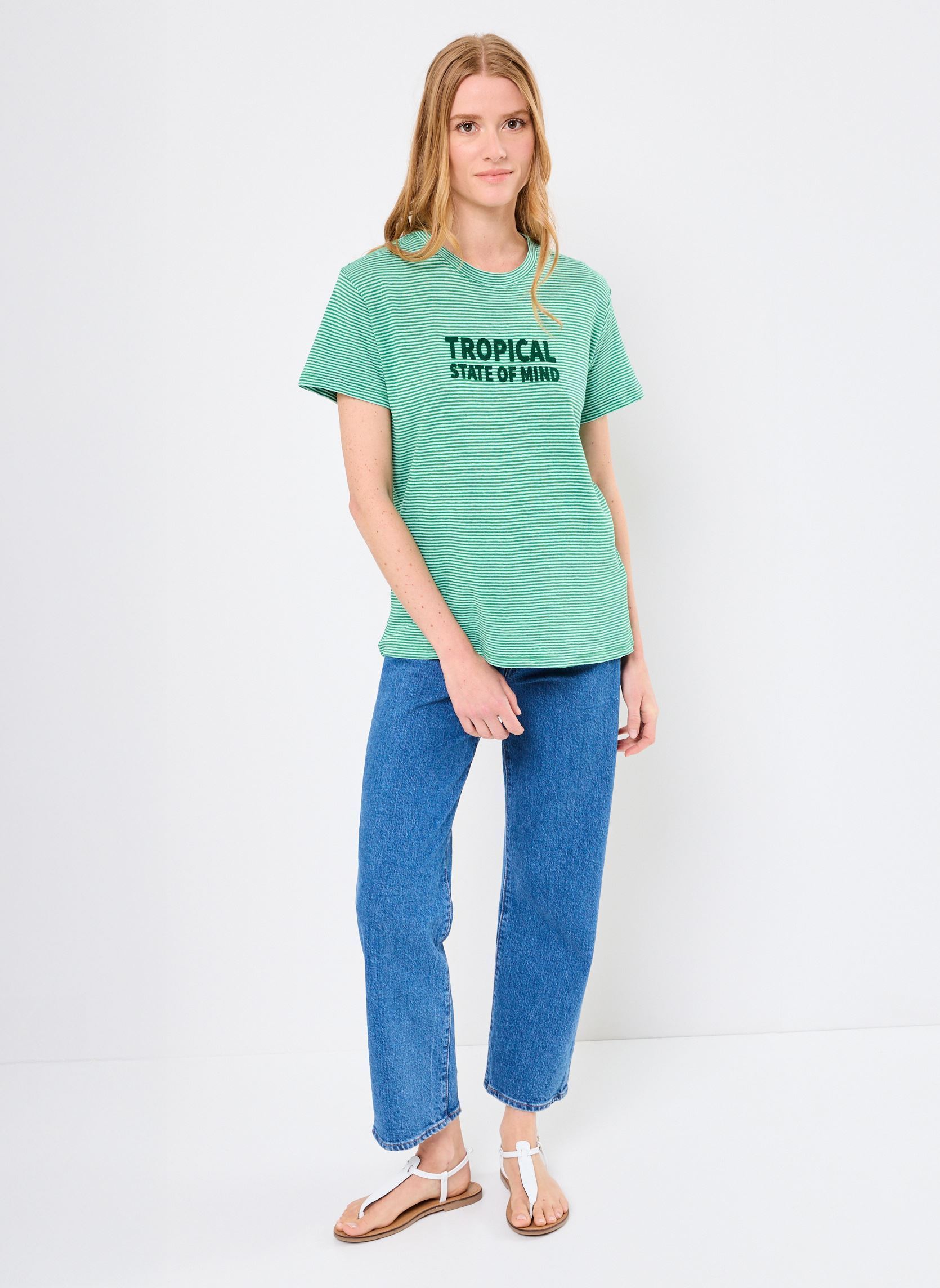 Tee-shirts manches courtes B110425 femme vert IKKS Women Tee-shirts manches courtes B110425 femme vert 52-PARROT GREEN