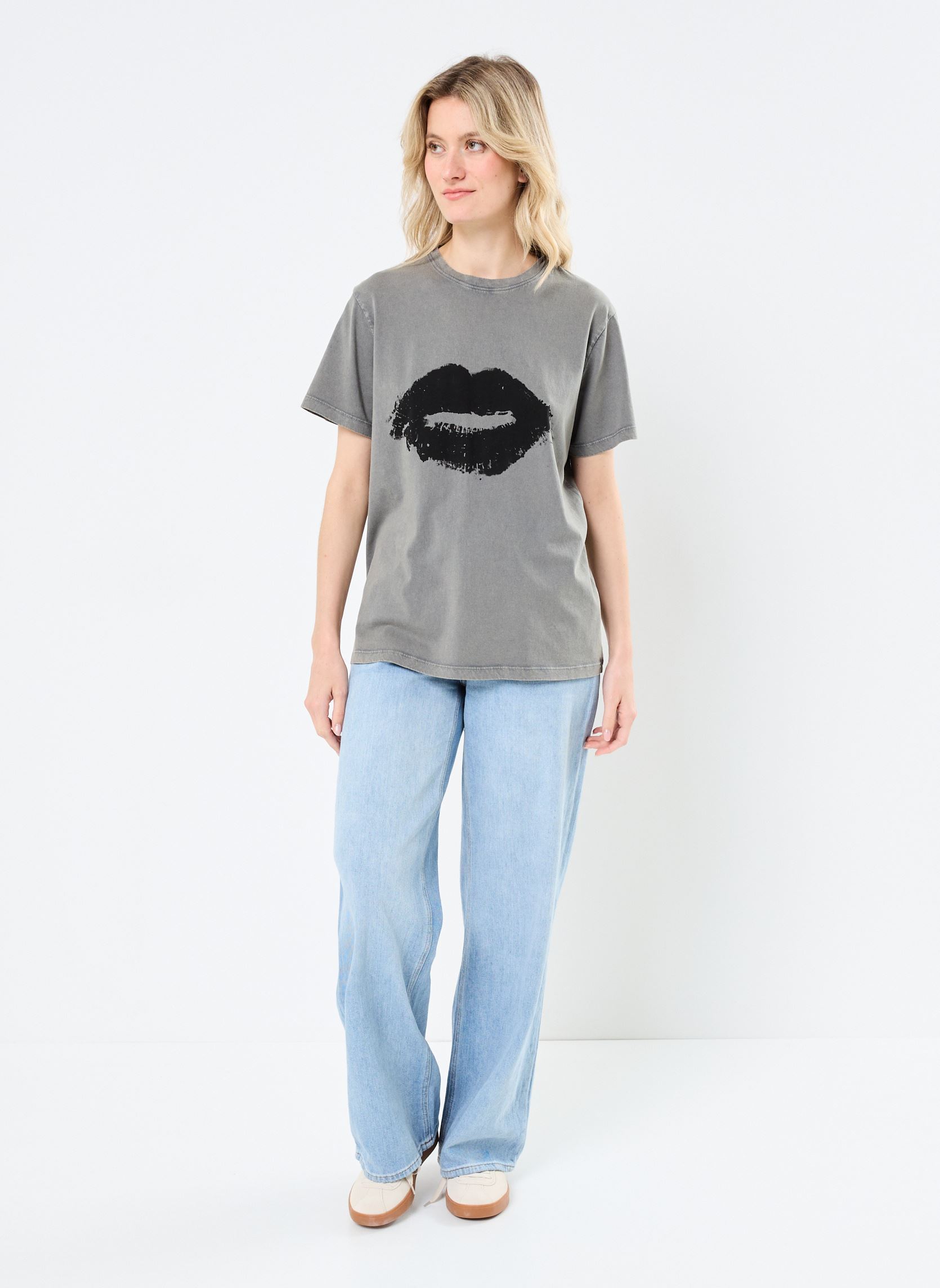 Tee-shirts manches courtes B110795 femme gris IKKS Women Tee-shirts manches courtes B110795 femme gris 27-GRIS BROUILLARD