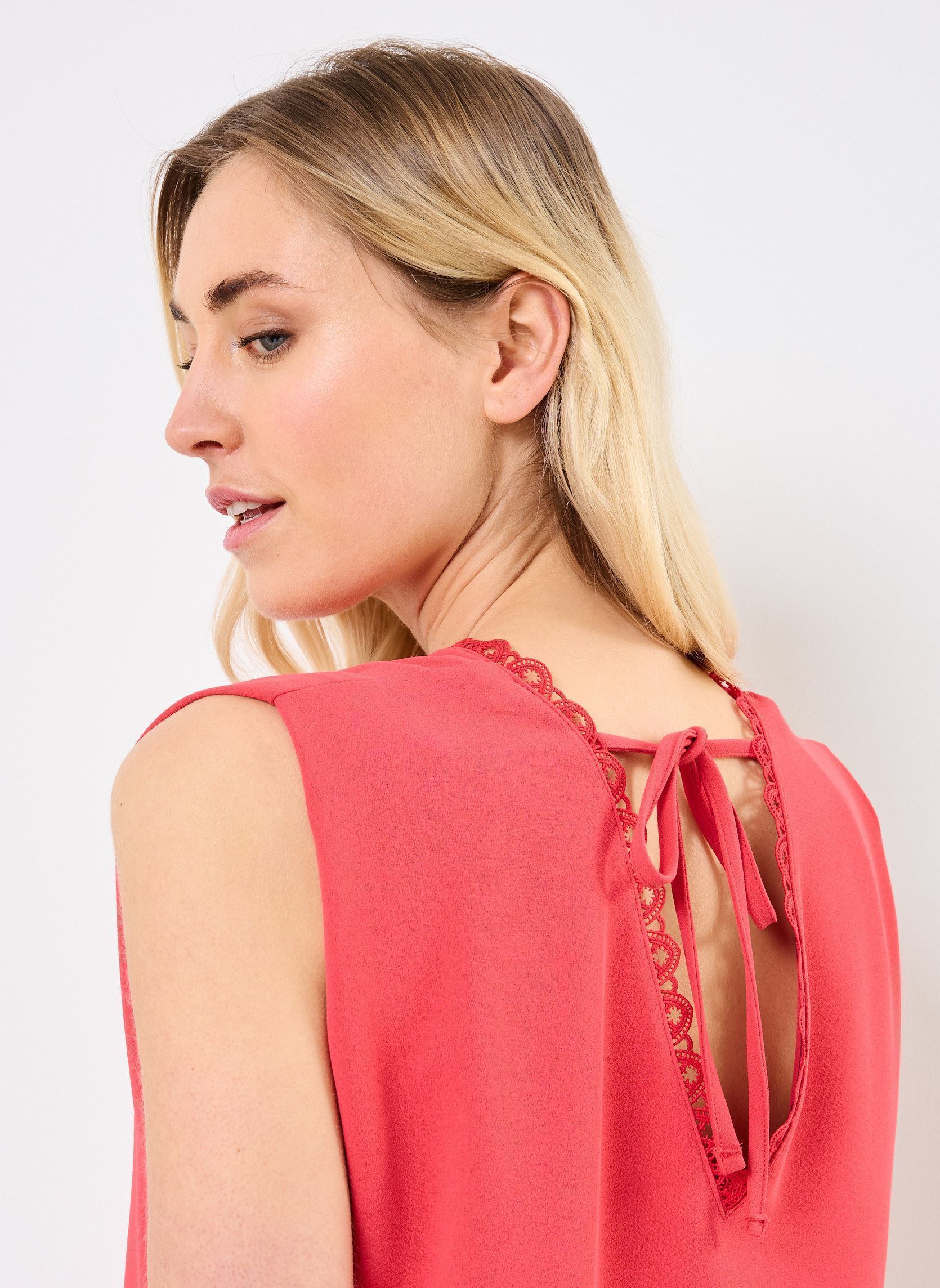 Robes B130485 femme rouge IKKS Women Robes B130485 femme rouge 35-CORAL BERRY