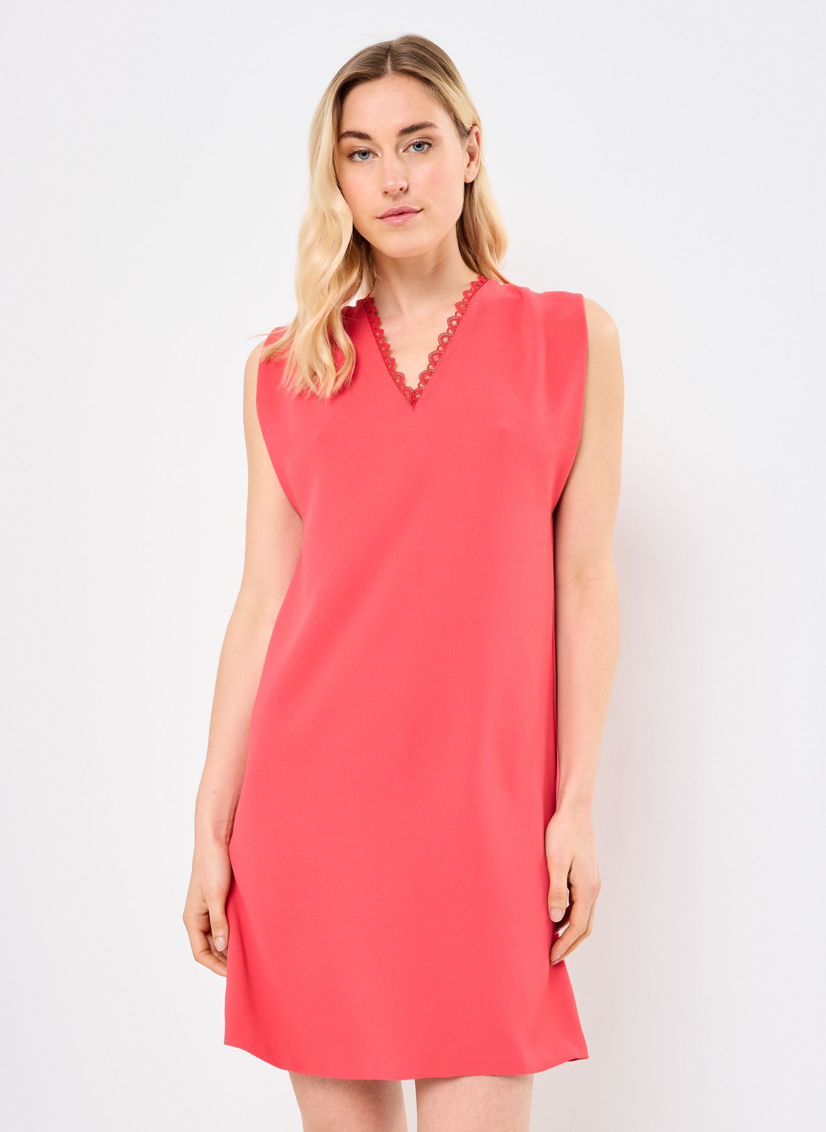 Robes B130485 femme rouge IKKS Women Robes B130485 femme rouge 35-CORAL BERRY