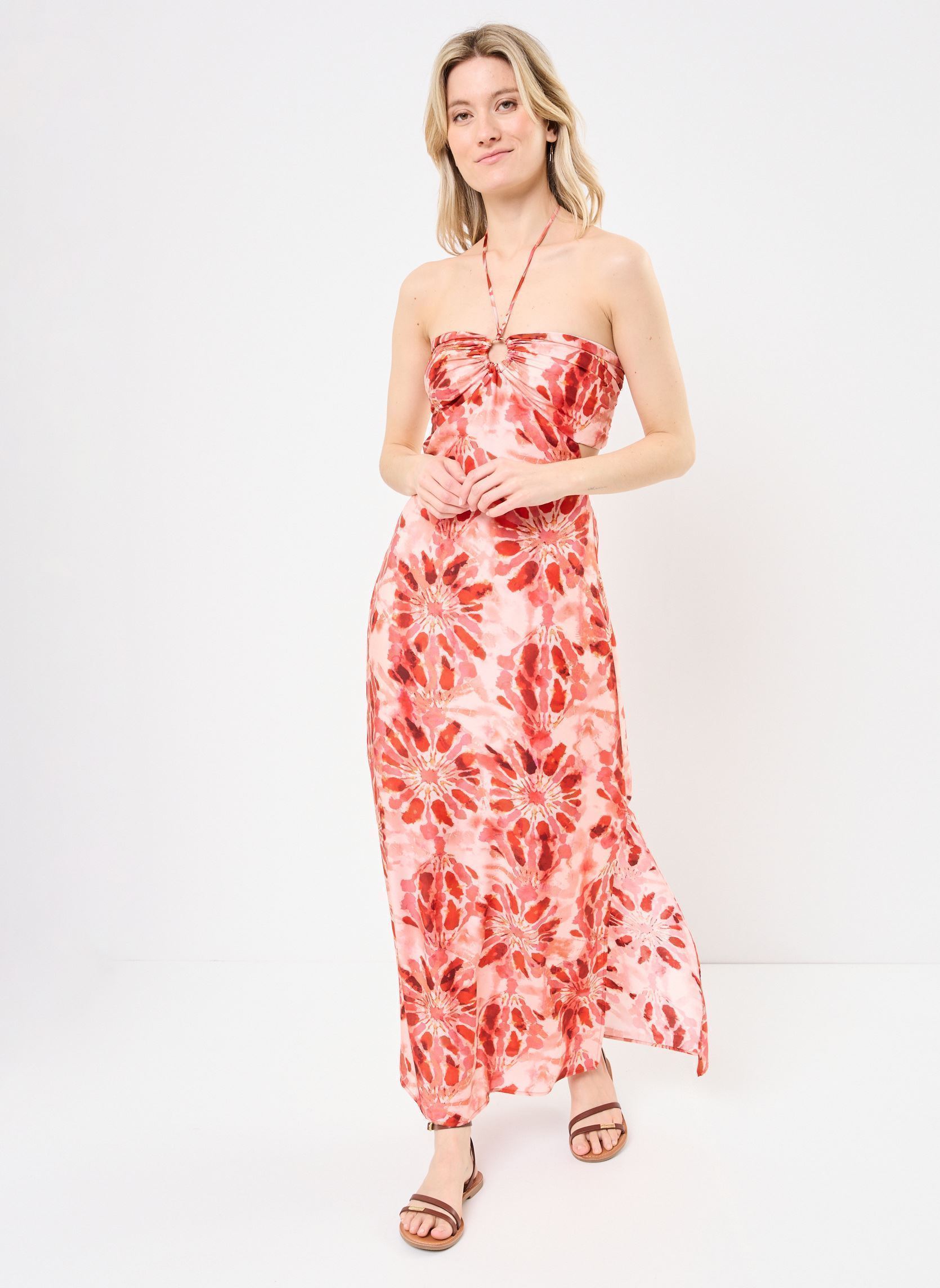 Vestidos largos B131025 mujer rosa IKKS Women Vestidos largos B131025 mujer rosa 37-RIBBON RED
