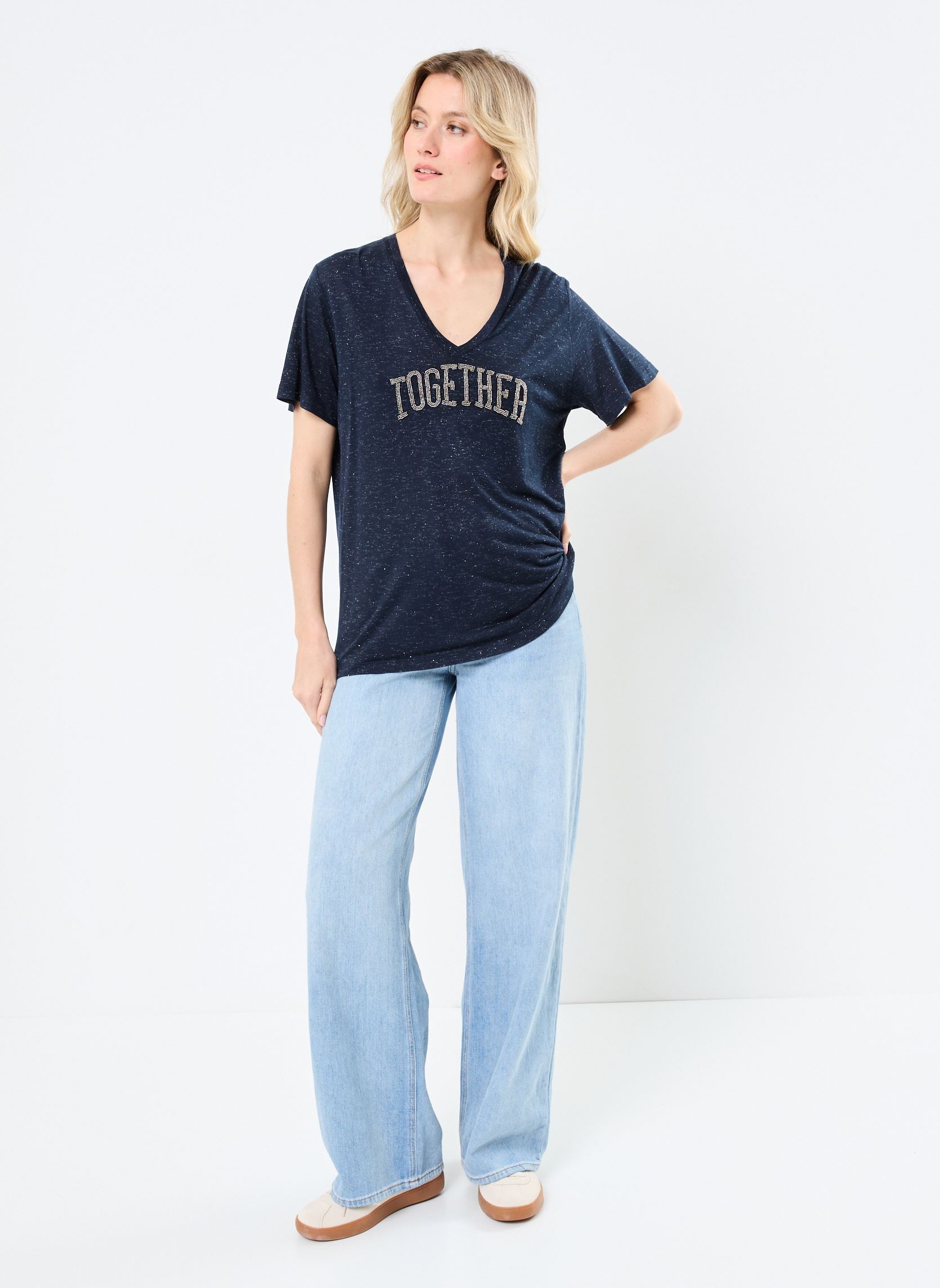 Kurzarm-T-Shirts B110705 damen blau IKKS Women Kurzarm-T-Shirts B110705 damen blau 49-MARINE