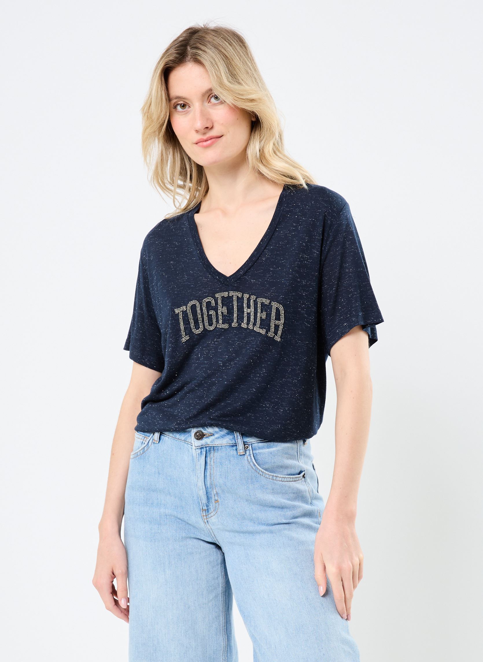 Kurzarm-T-Shirts B110705 damen blau IKKS Women Kurzarm-T-Shirts B110705 damen blau 49-MARINE