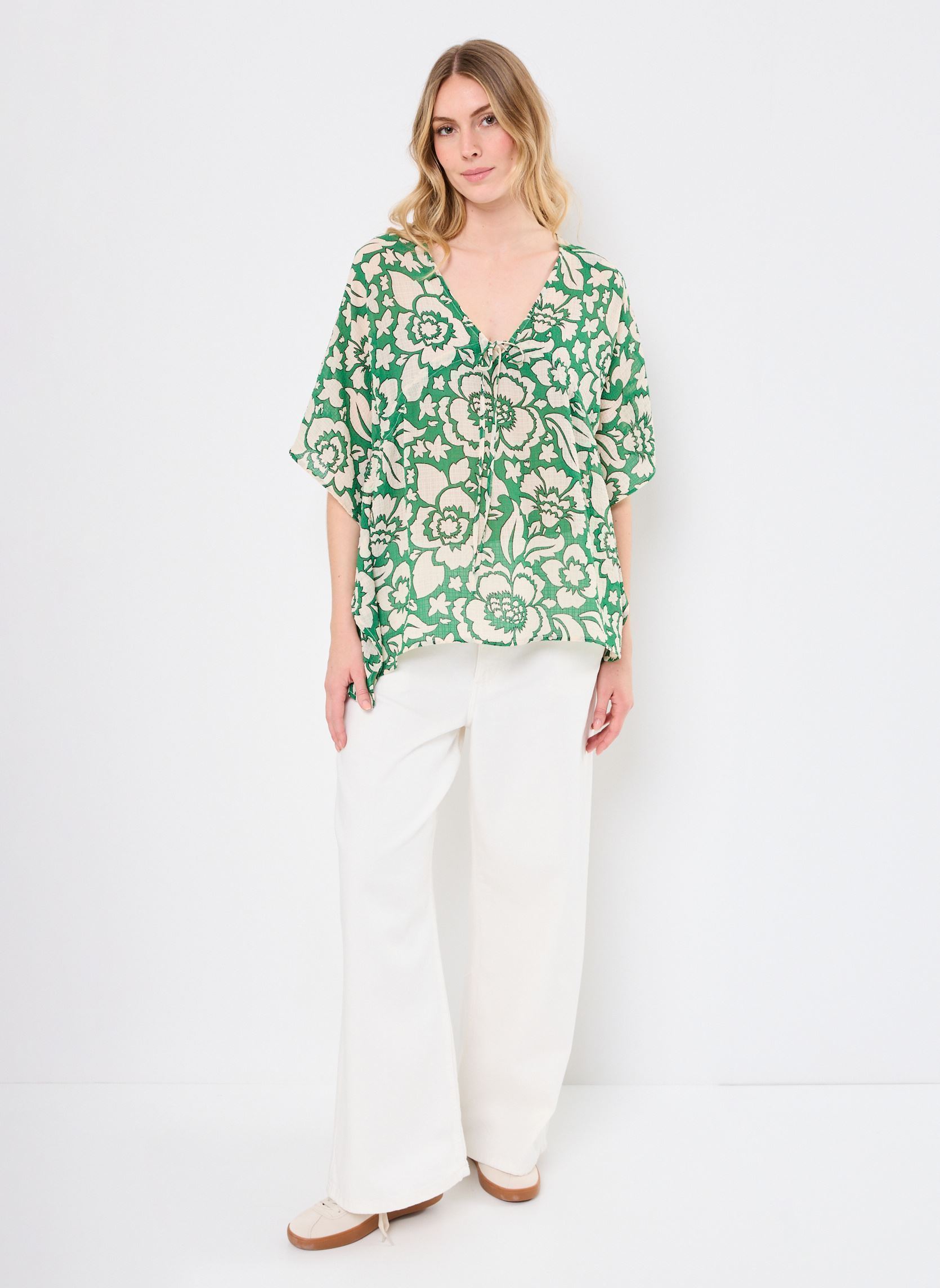 Langarm-Hemden B113275 damen mehrfarbig IKKS Women Langarm-Hemden B113275 damen mehrfarbig 52-PARROT GREEN