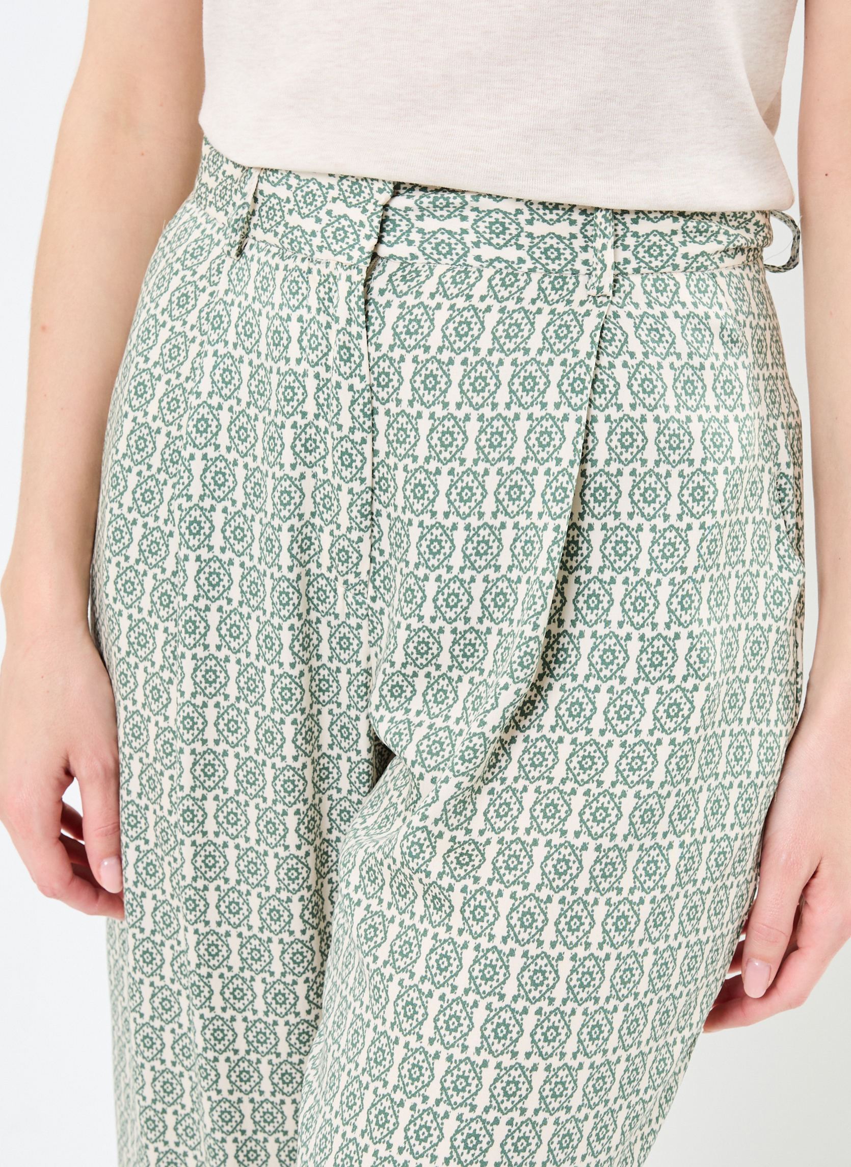 Pantalons larges B122175 femme vert IKKS Women Pantalons larges B122175 femme vert 05-PISTACHE
