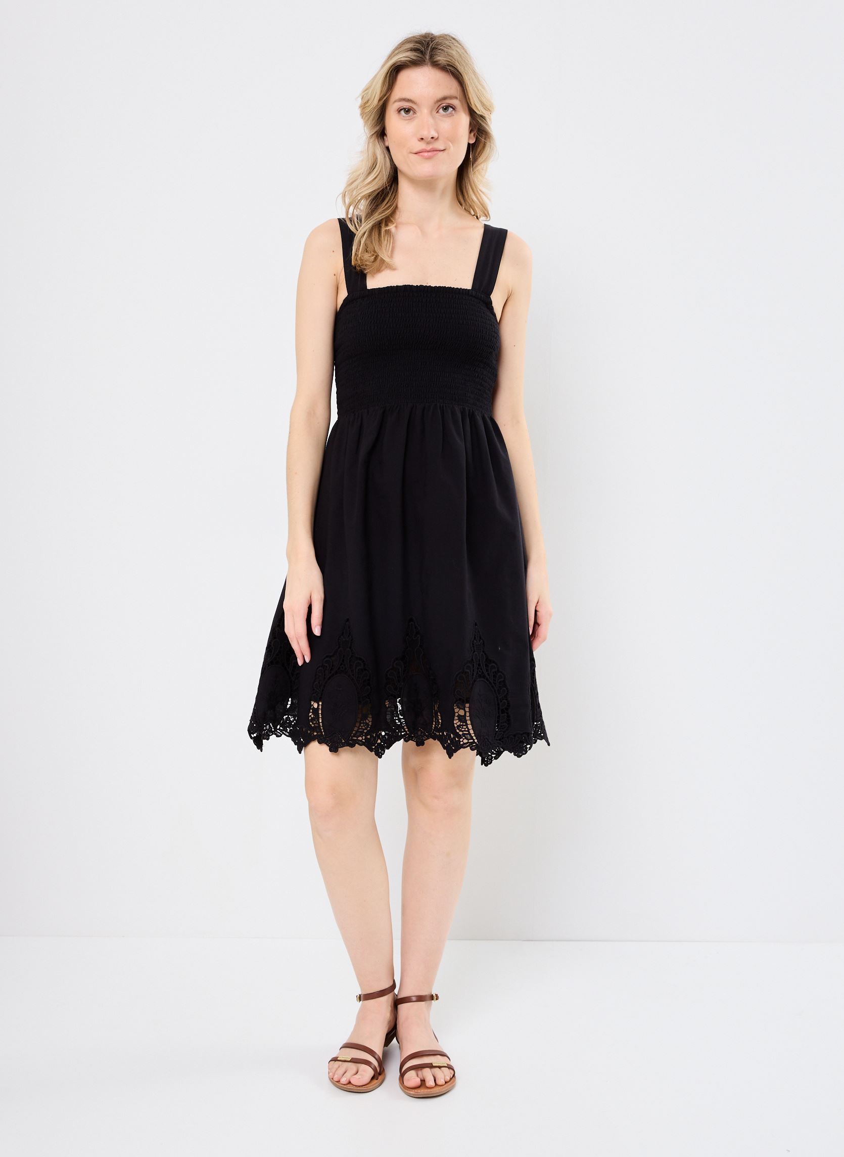 Kleider B130475 damen schwarz IKKS Women Kleider B130475 damen schwarz 02-NOIR