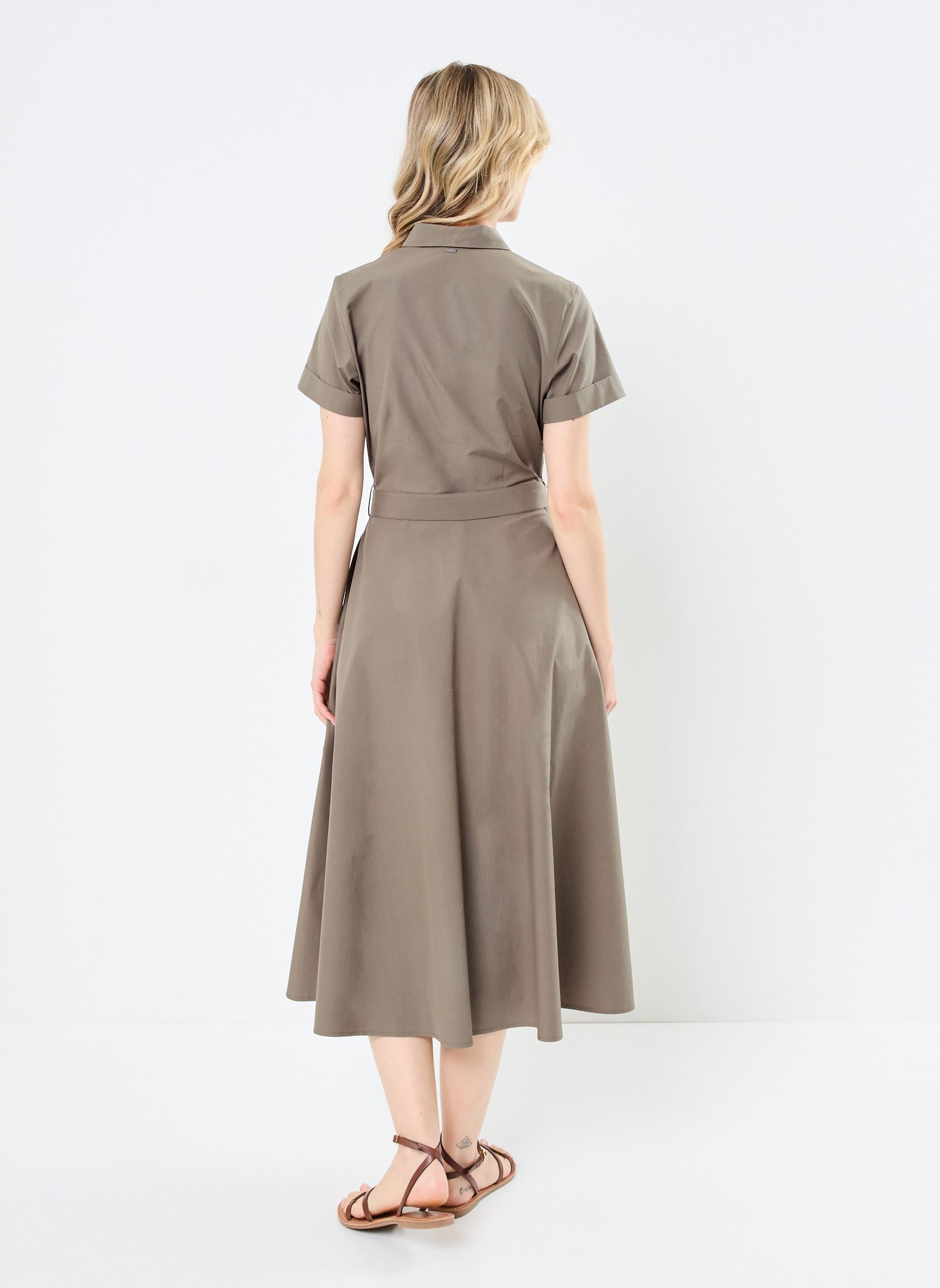 Robes longues B130935 femme vert IKKS Women Robes longues B130935 femme vert 55-ARMY