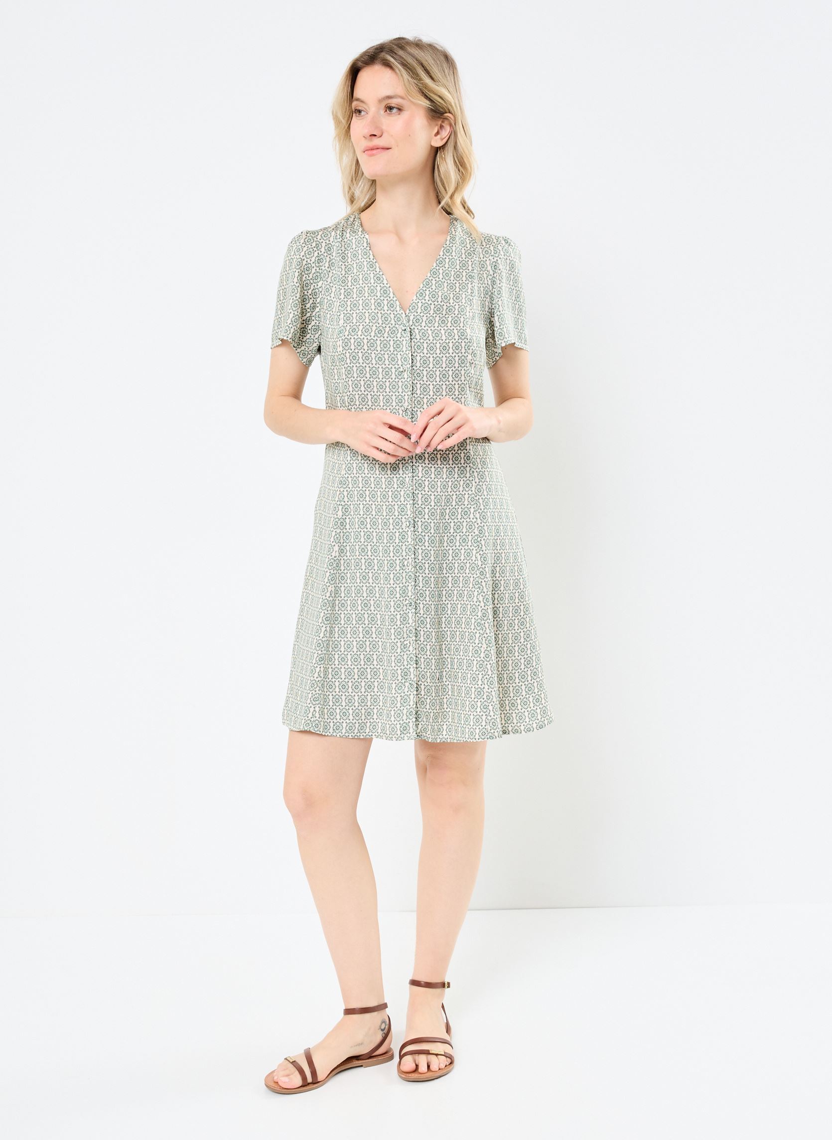 Kleider B131355 damen grün IKKS Women Kleider B131355 damen grün 05-PISTACHE